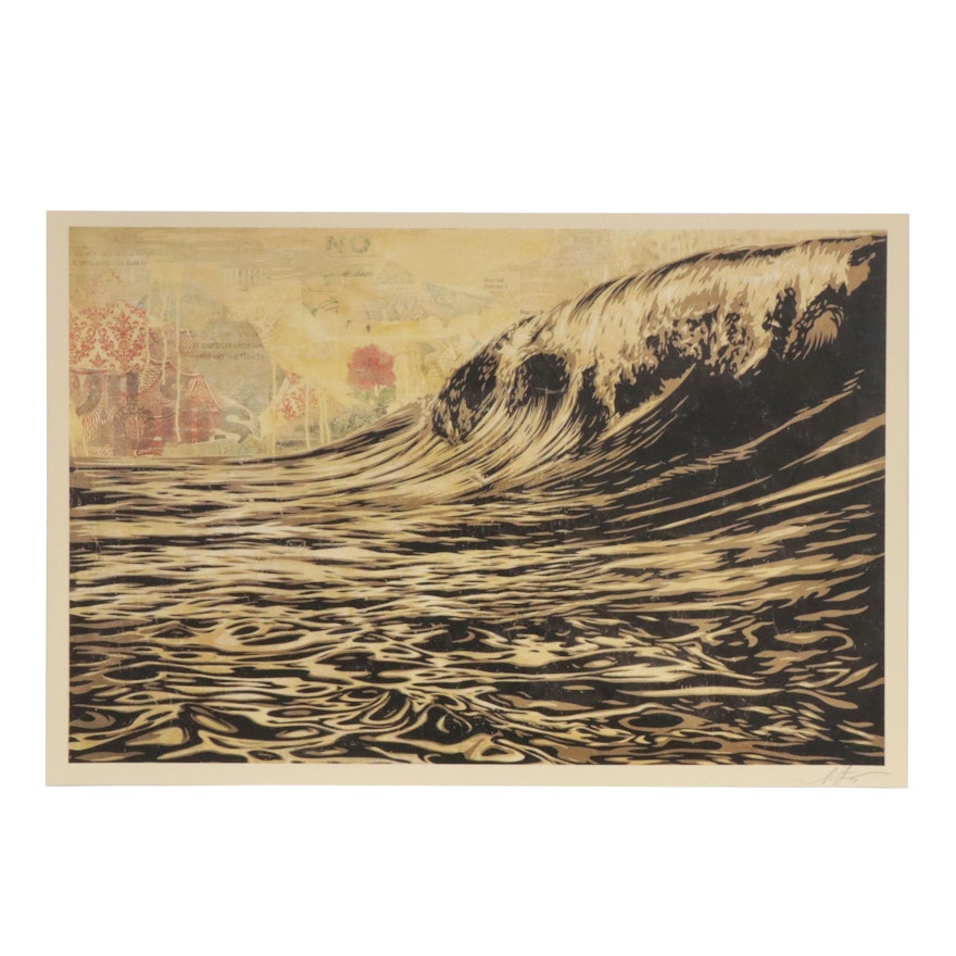 Shepard Fairey Offset Print "Dark Wave"