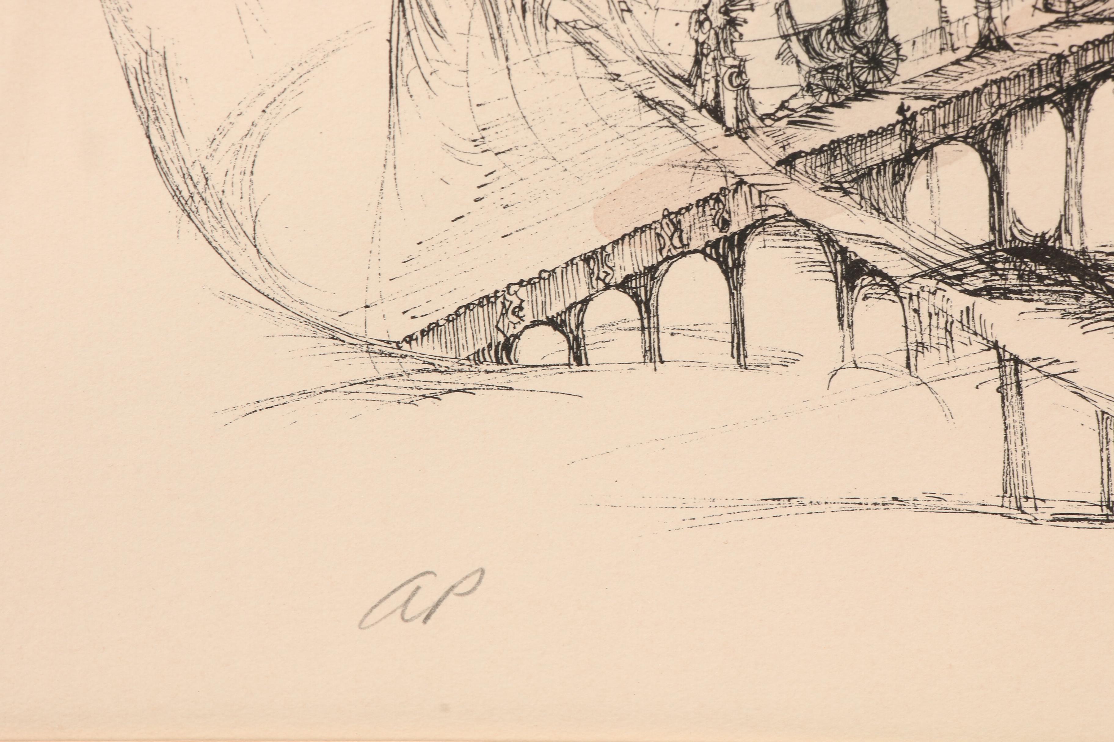 David Tzur Hand-colored Lithograph "Tears & Kisses"