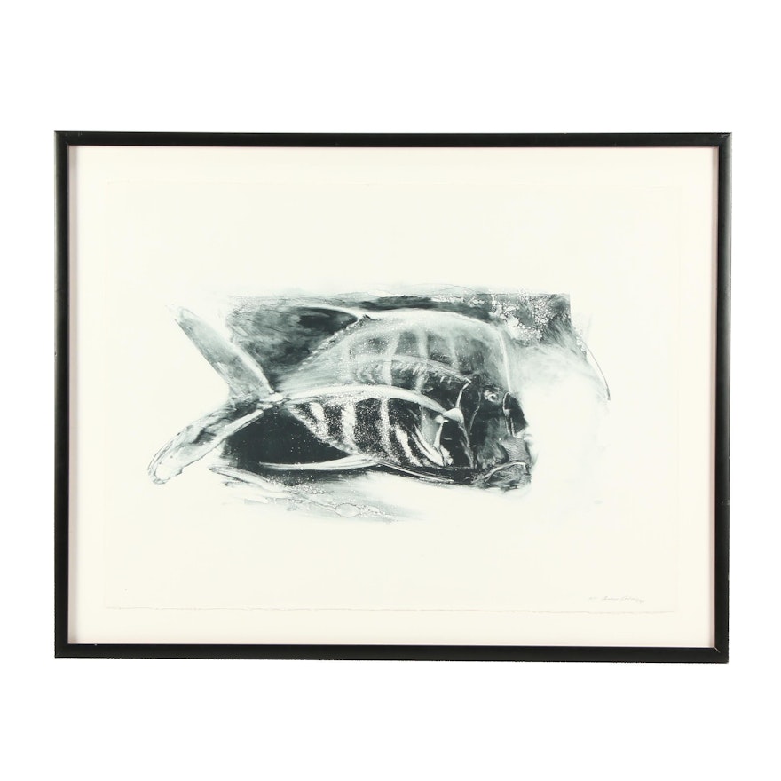 Andrew Rubin 1984 Monotype "The Trout Seal of Approval"