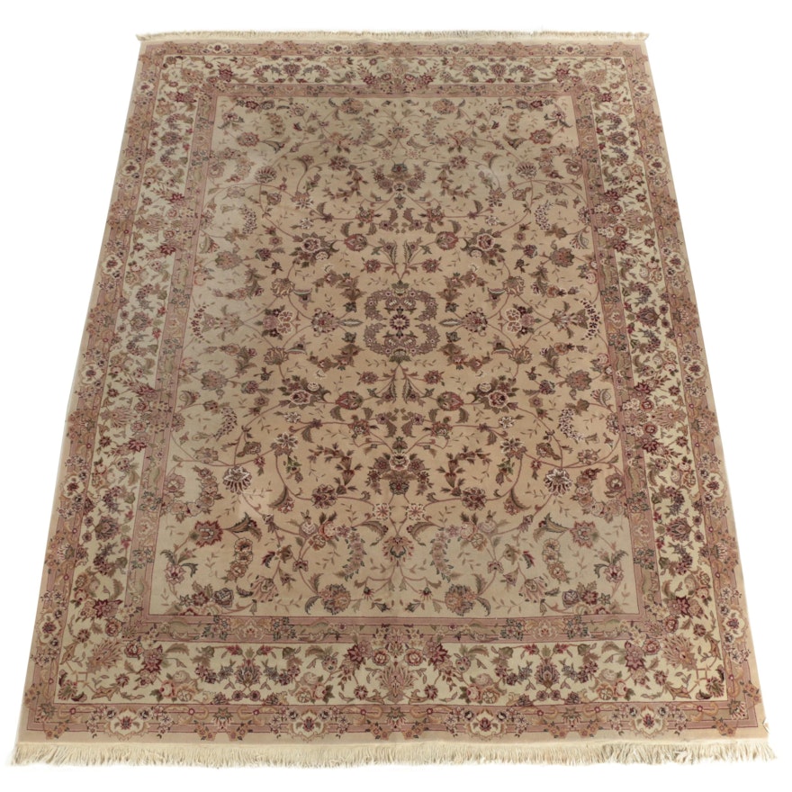 Finely Hand-Knotted Sino-Persian Wool Room Sized Rug
