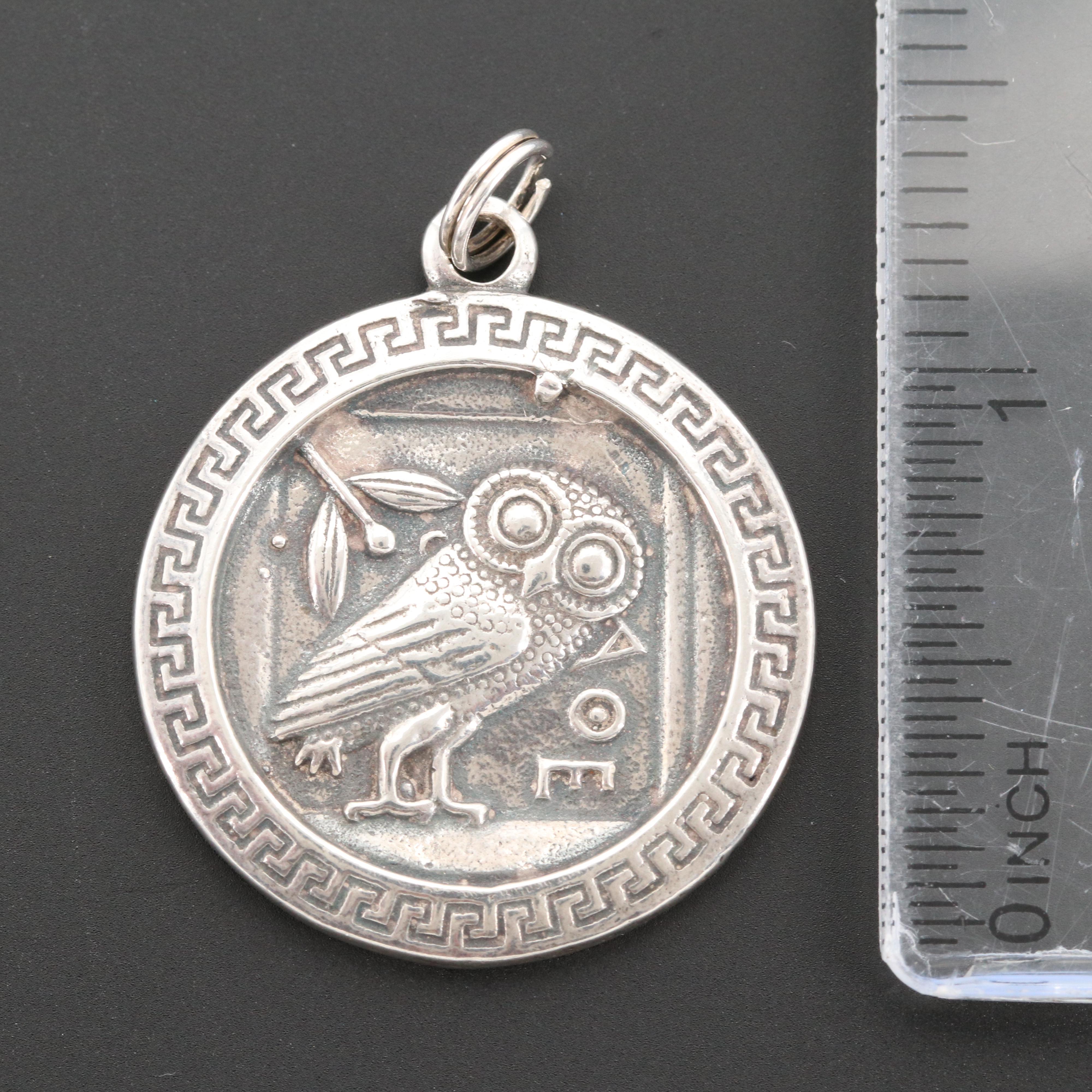 Sterling Silver Owl of Athena Pendant