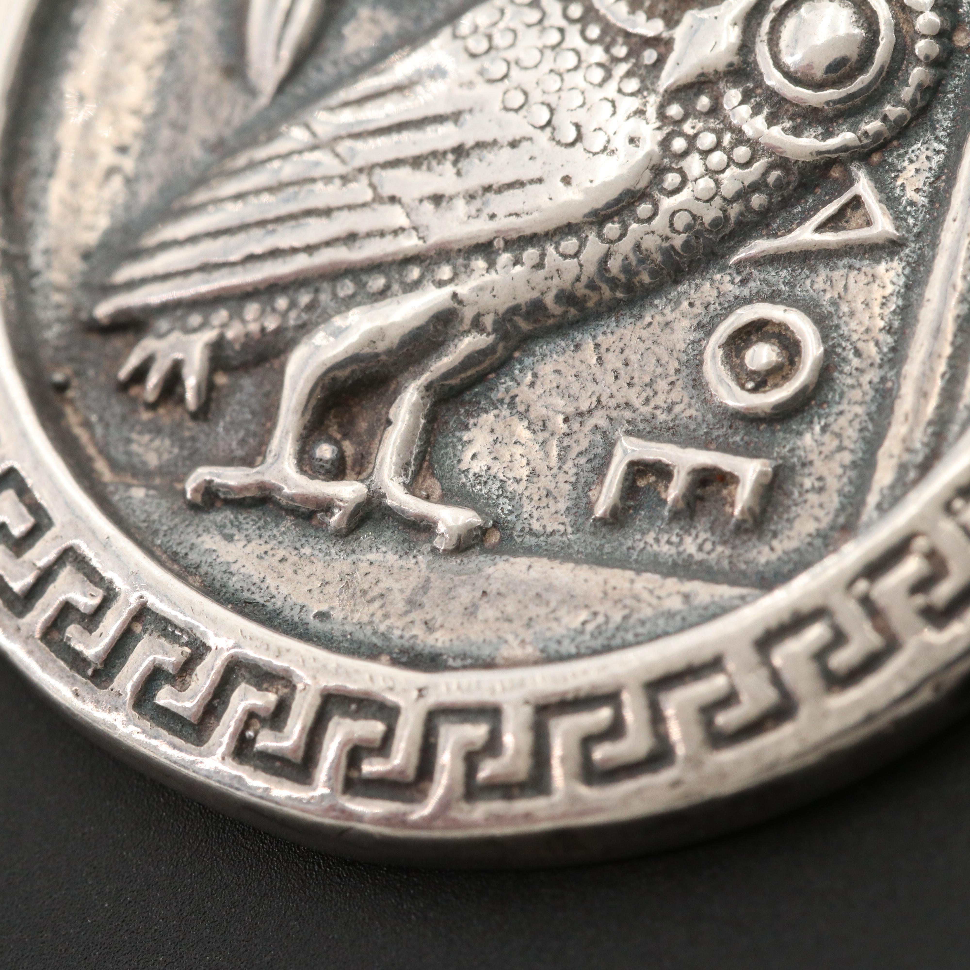Sterling Silver Owl of Athena Pendant