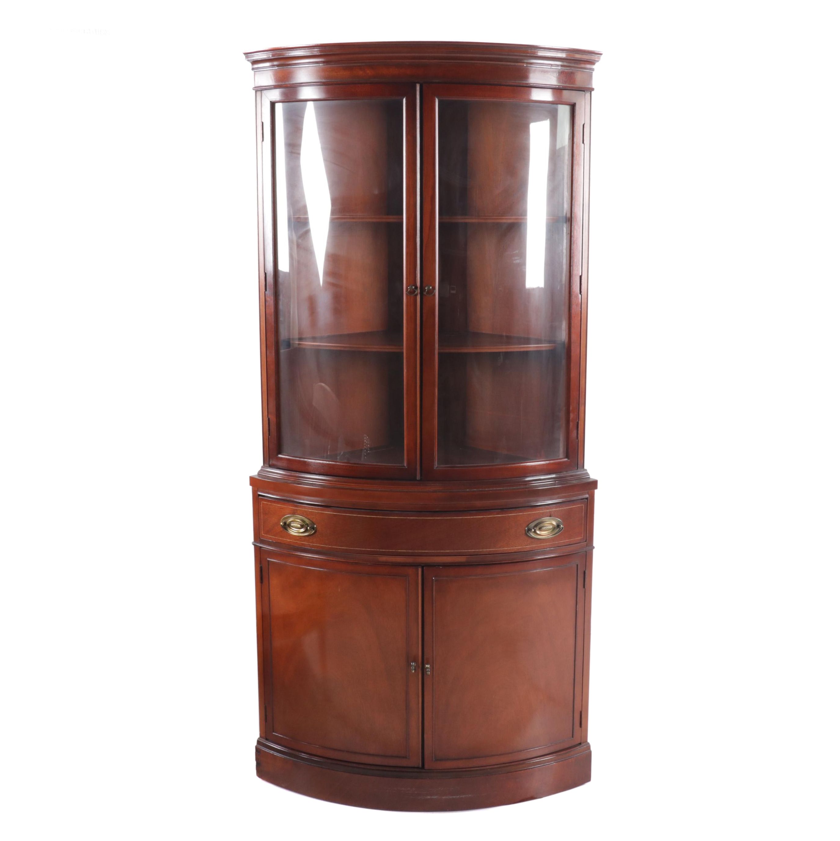 Thomasville Mahogany Corner China Cabinet