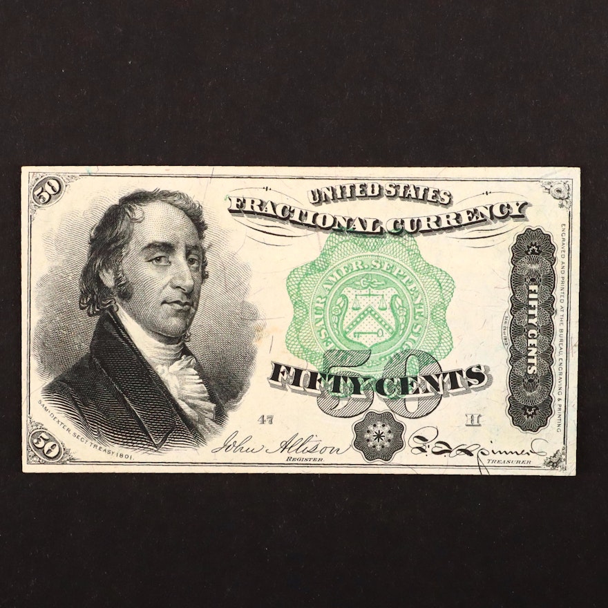 Fourth Issue Fifty Cent Fractional Currency Note