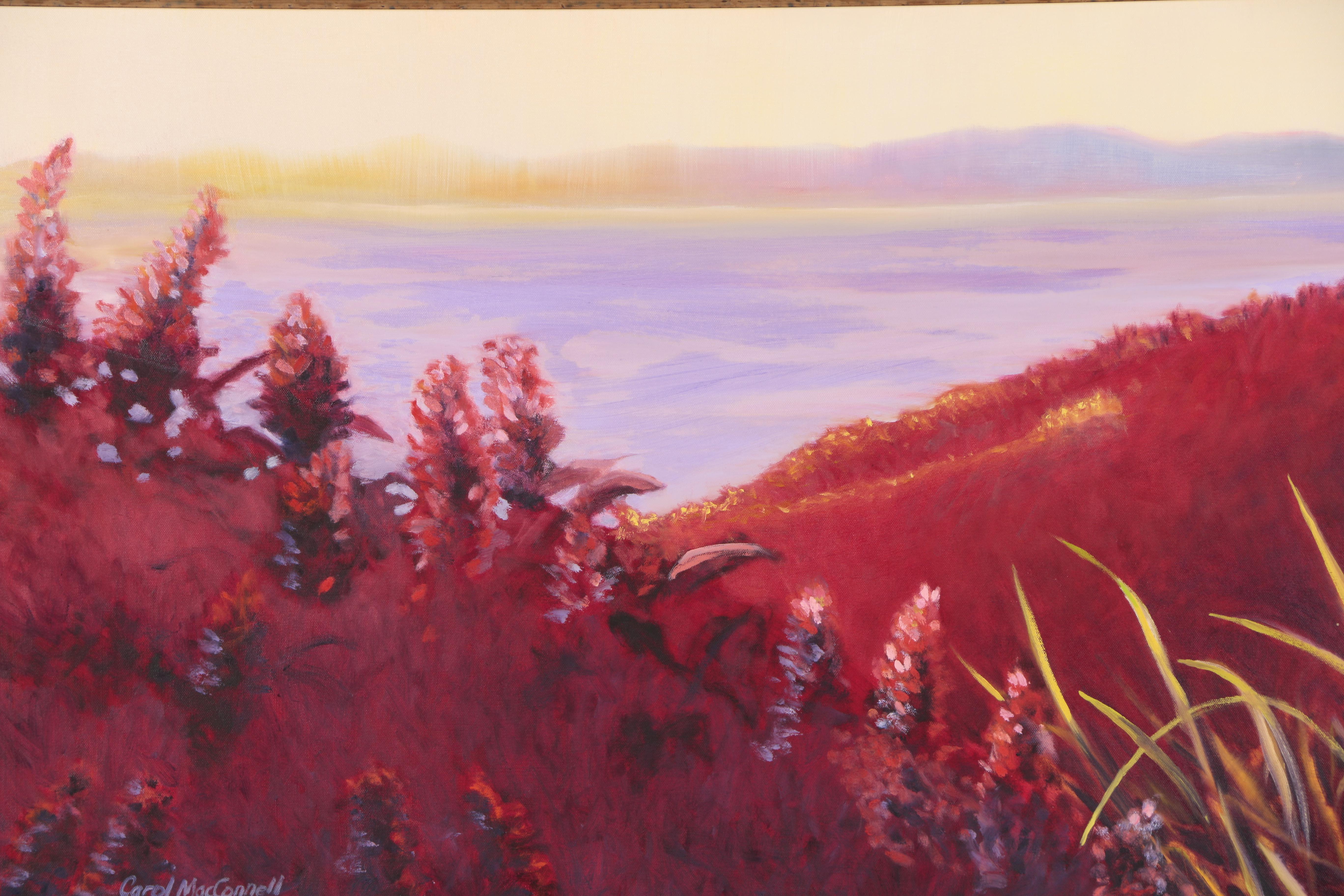Carol MacConnell Oil Painting "Landscape with Flowers"