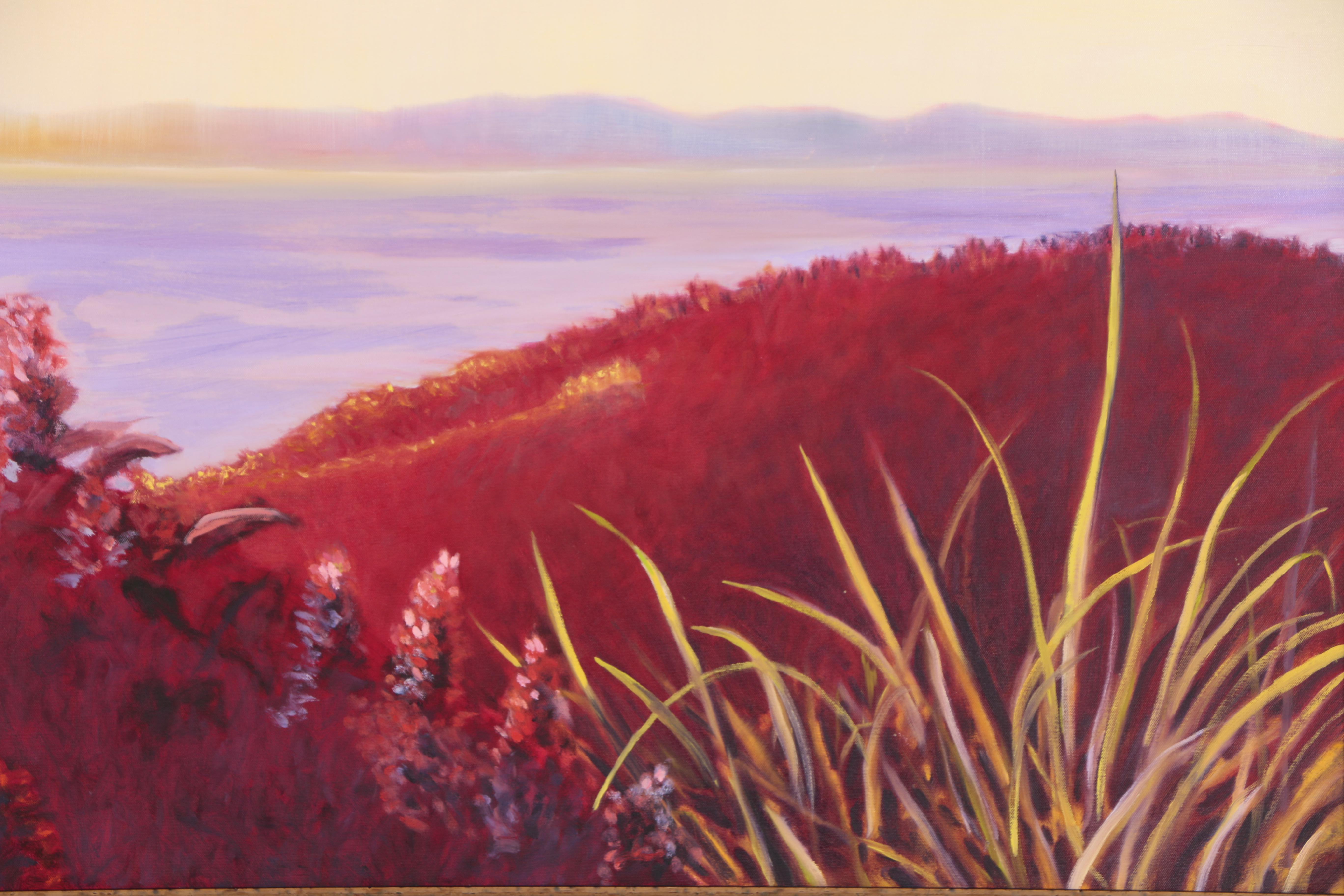 Carol MacConnell Oil Painting "Landscape with Flowers"