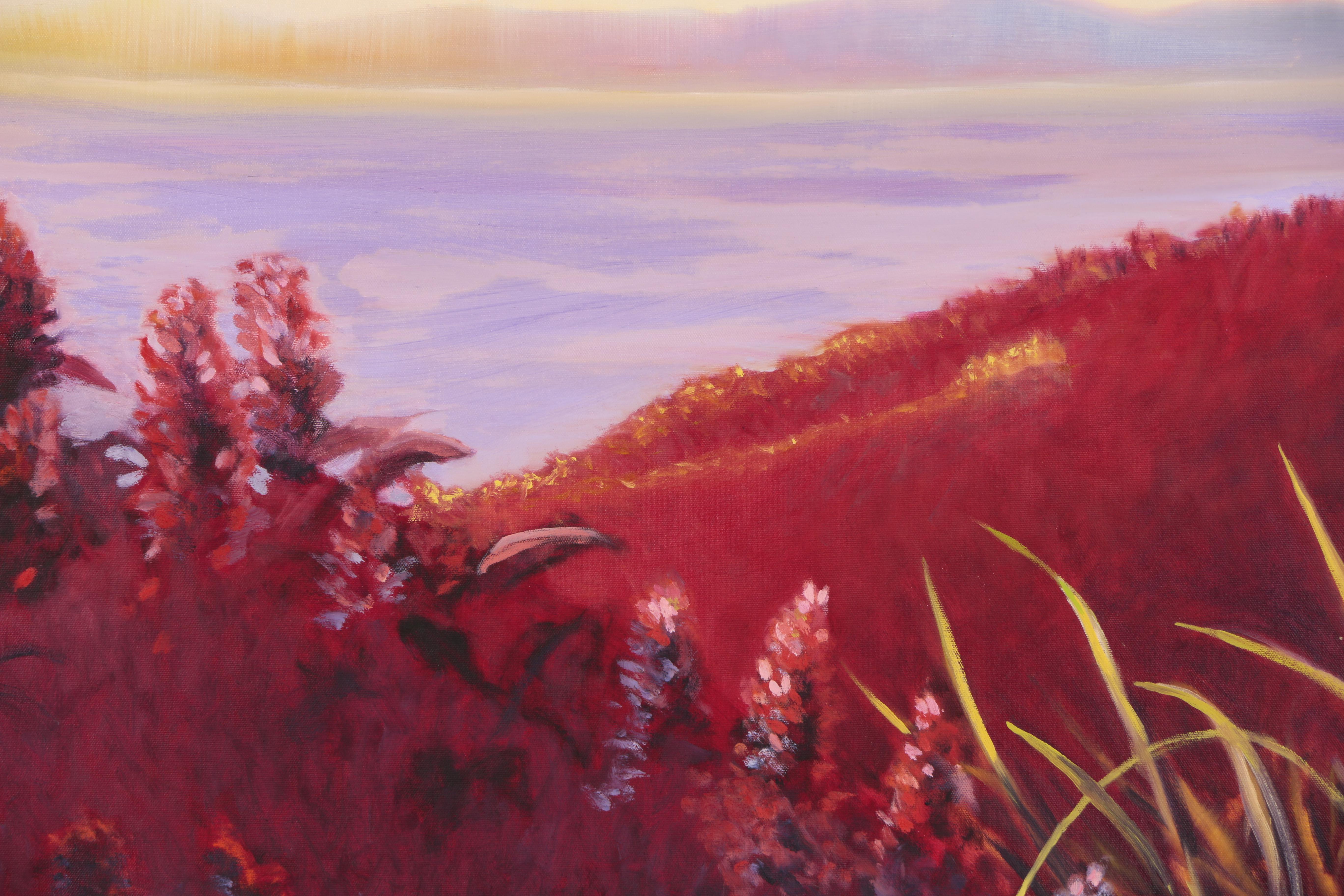 Carol MacConnell Oil Painting "Landscape with Flowers"