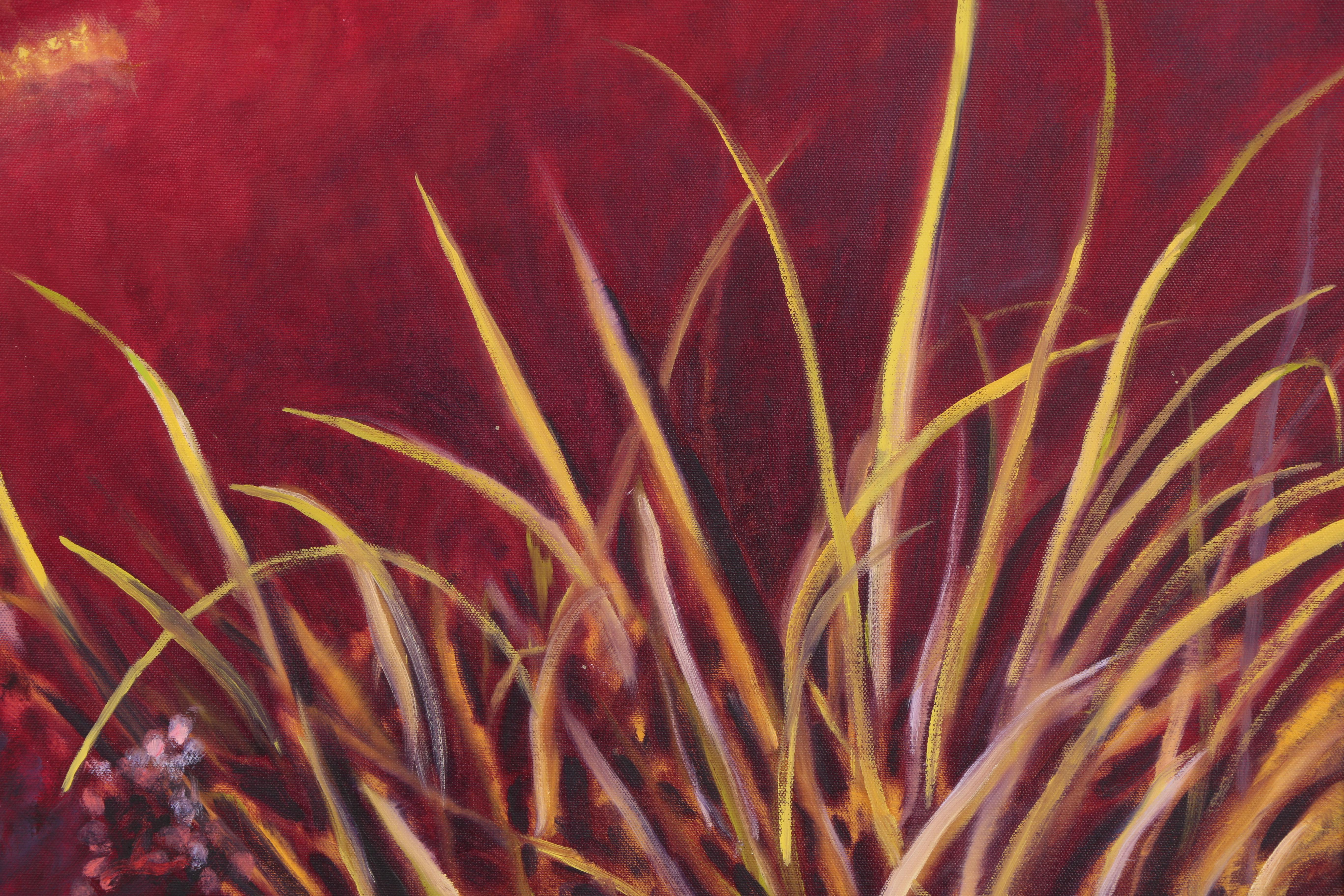 Carol MacConnell Oil Painting "Landscape with Flowers"