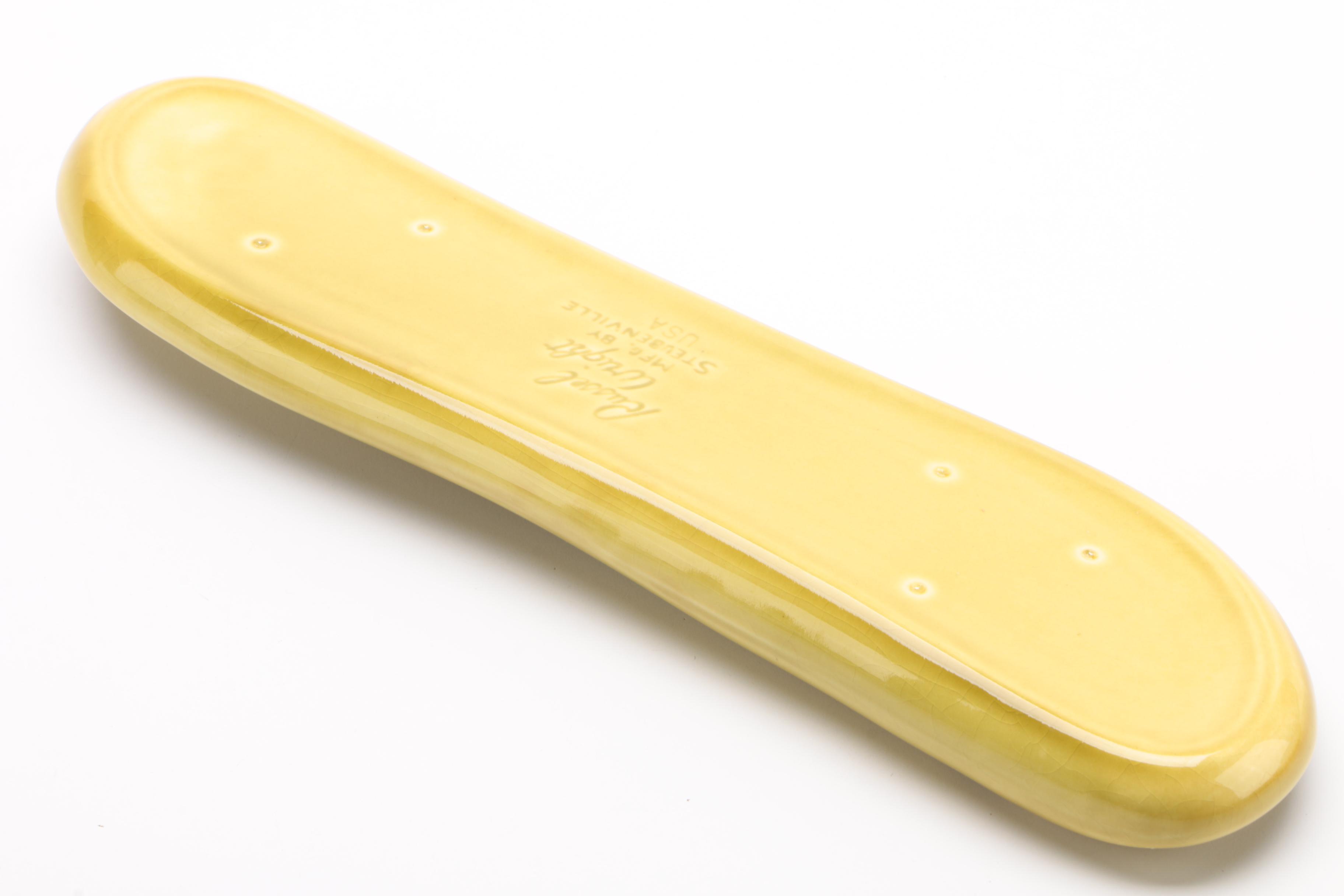 Russel Wright "American Modern" Chartreuse Ceramic Serveware, 1939-1959