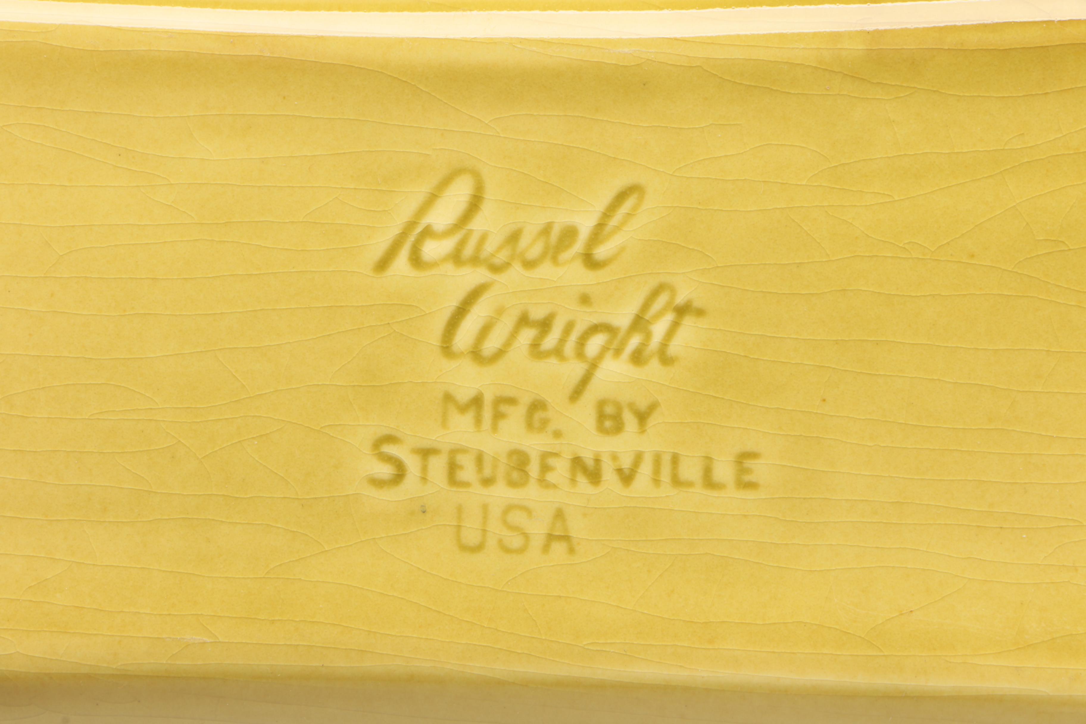 Russel Wright "American Modern" Chartreuse Ceramic Serveware, 1939-1959