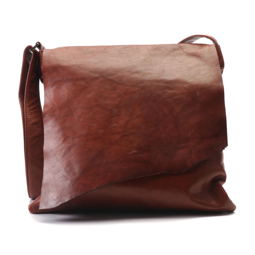 ILI New York Toronto Leather Flap Front Shoulder Bag