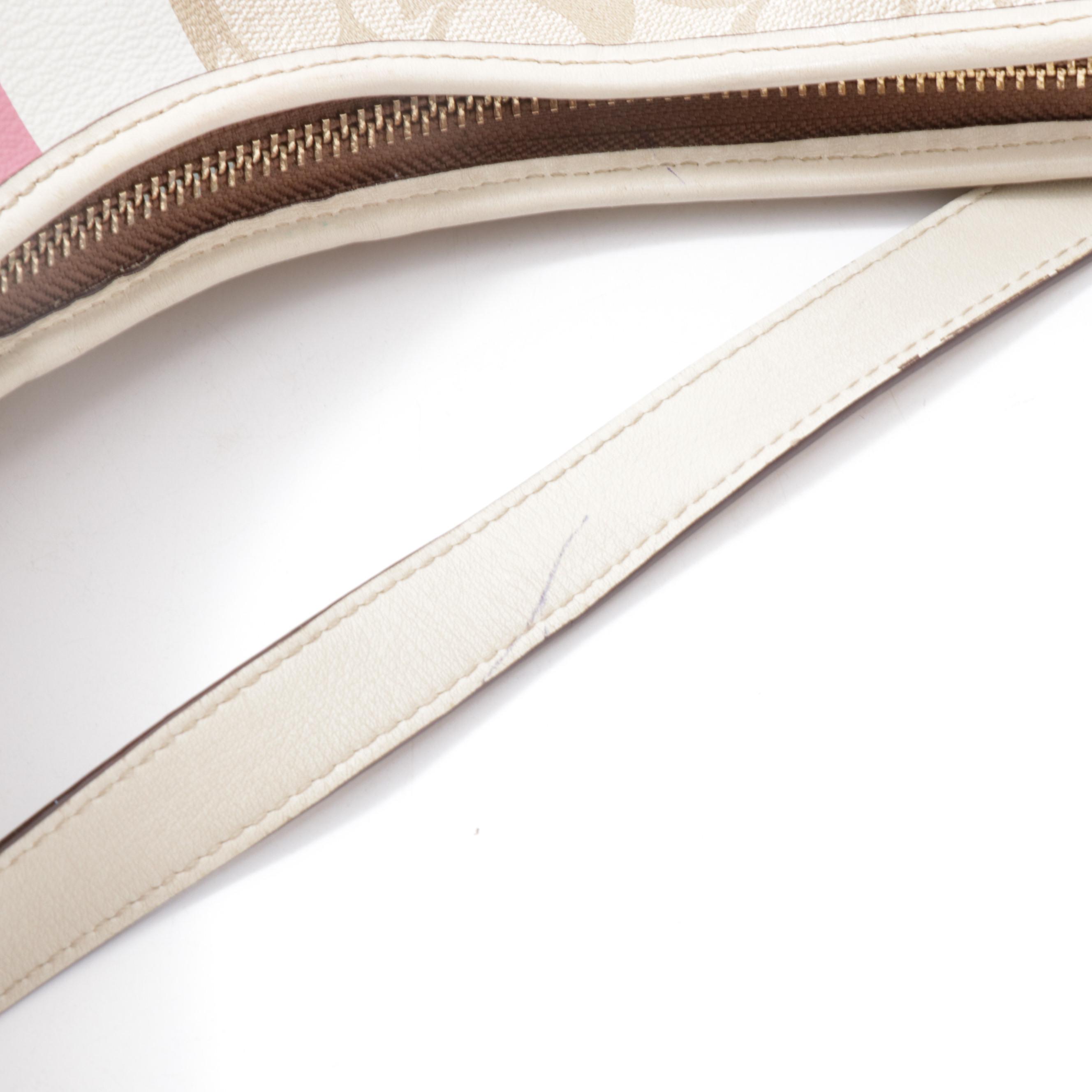 Coach Tan Heritage Stripe Hobo Bag