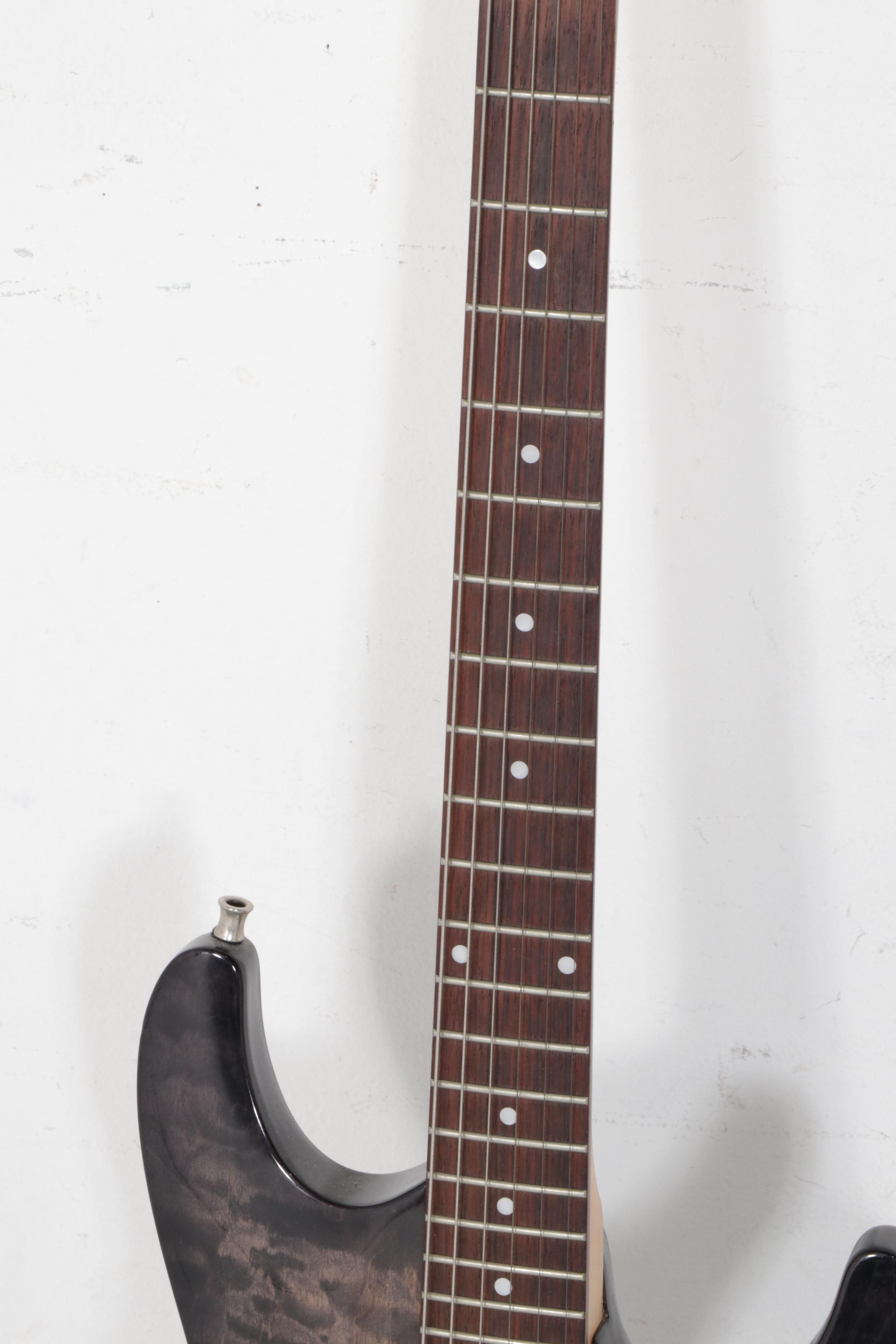 Ibanez SA Series Green Gray Quilt Top Electric Guitar with Soft Case