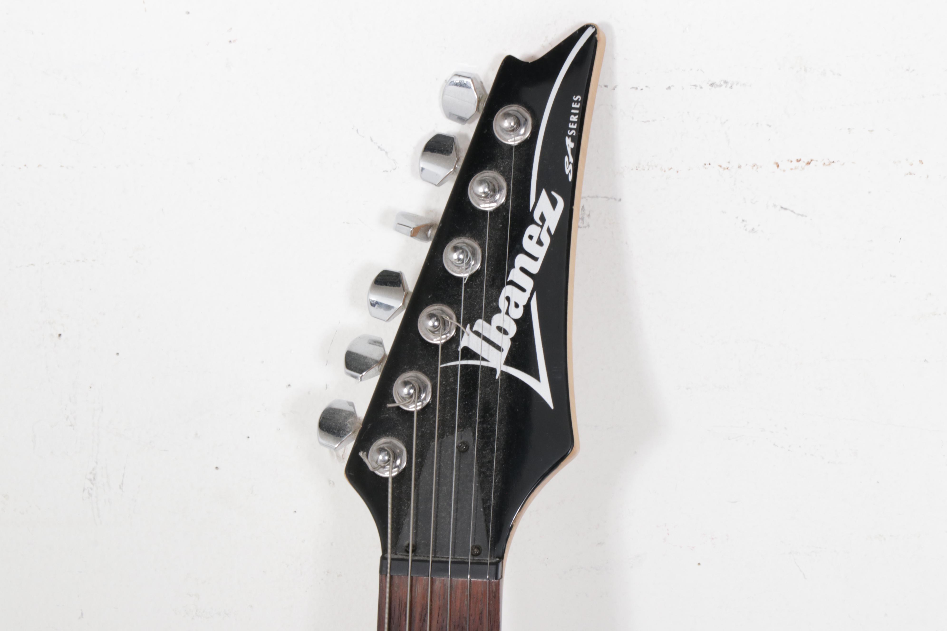 Ibanez SA Series Green Gray Quilt Top Electric Guitar with Soft Case