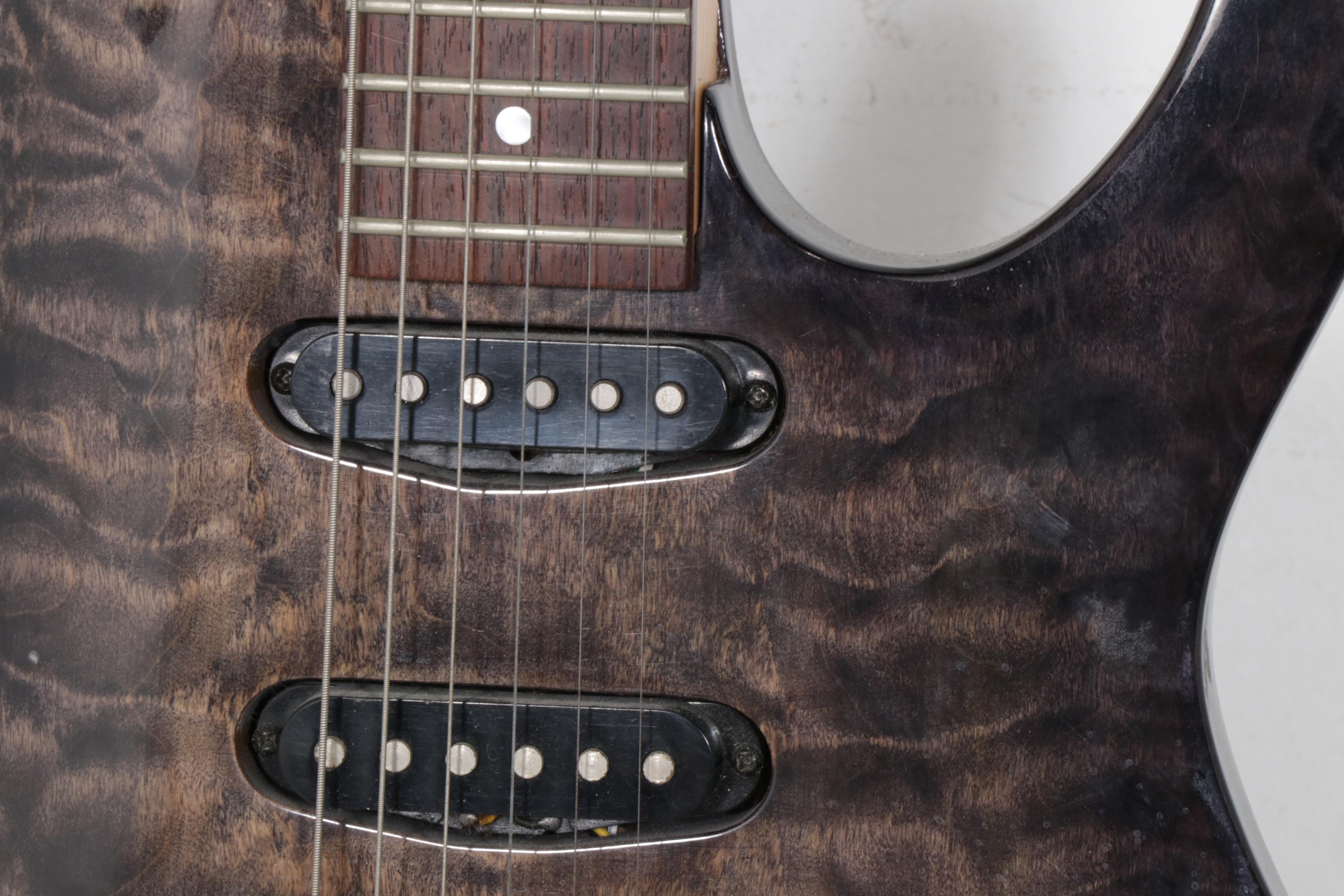 Ibanez SA Series Green Gray Quilt Top Electric Guitar with Soft Case