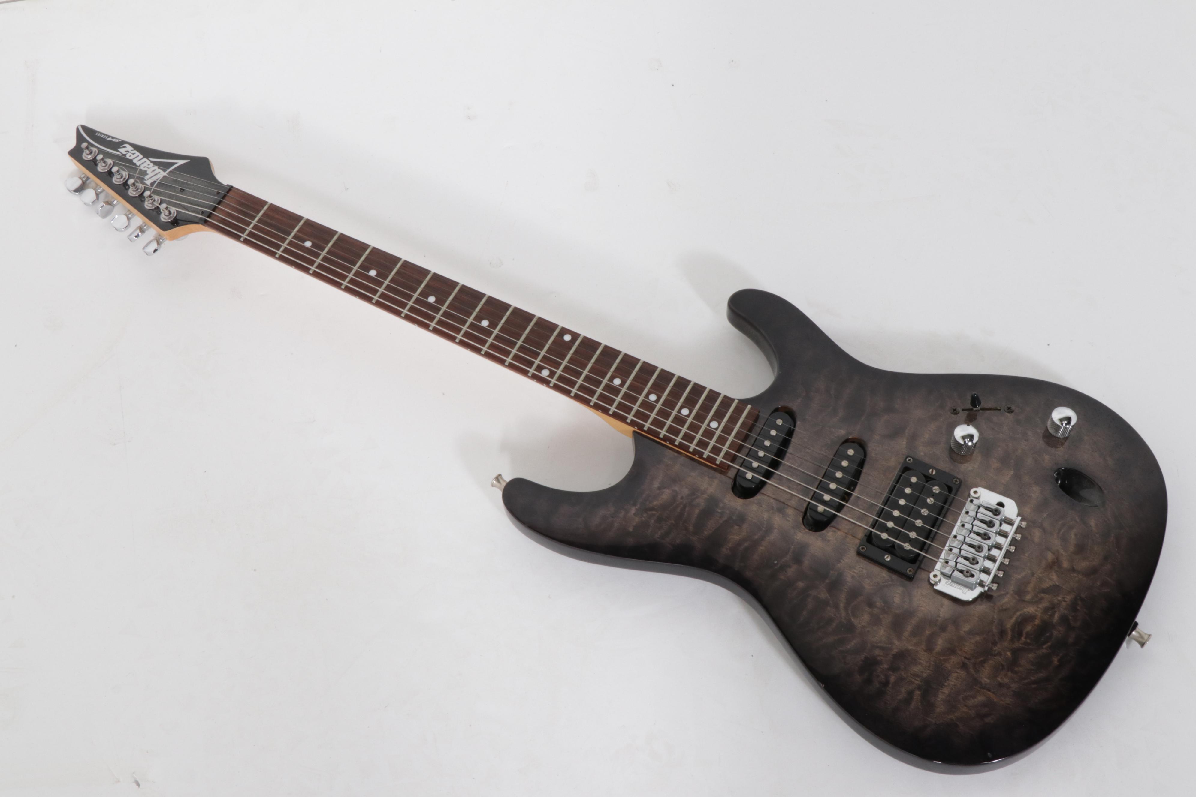 Ibanez SA Series Green Gray Quilt Top Electric Guitar with Soft Case