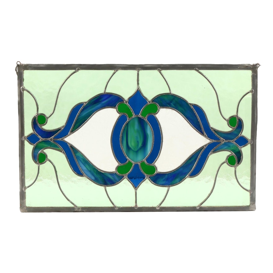 Stained Glass Hanging Panel, Late 20th Century
