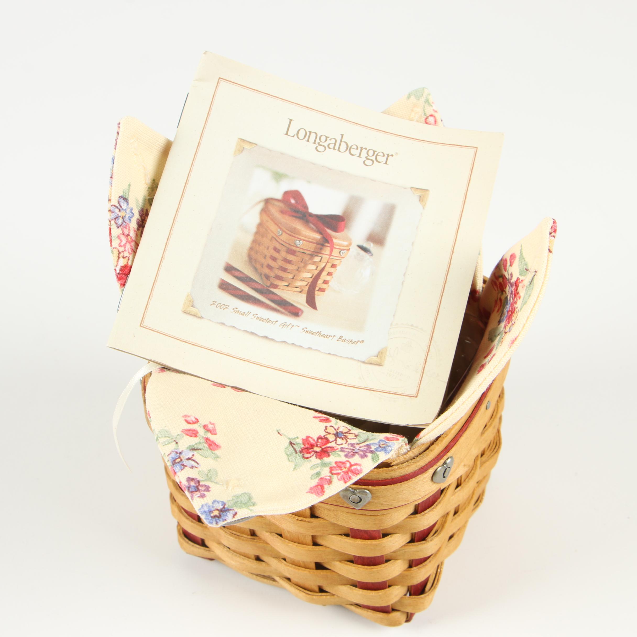 Longaberger Baskets including Small Sweetest Gift "Sweetheart" Baskets
