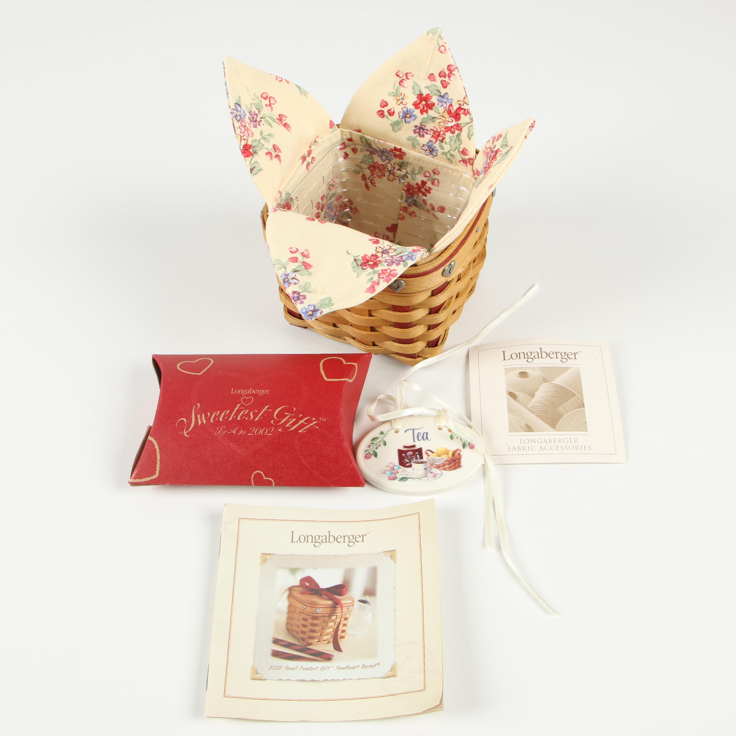 Longaberger Baskets including Small Sweetest Gift "Sweetheart" Baskets