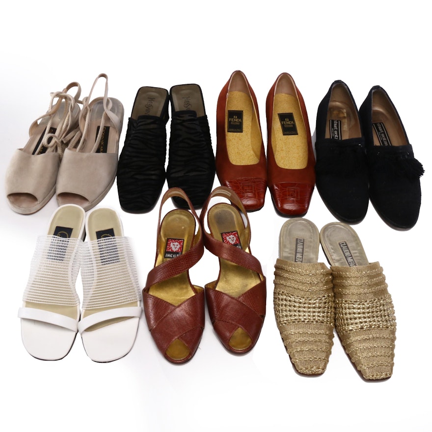 Yves Saint Laurent Mules, Fendi Pumps, Donna Karan Sandals and Other Shoes