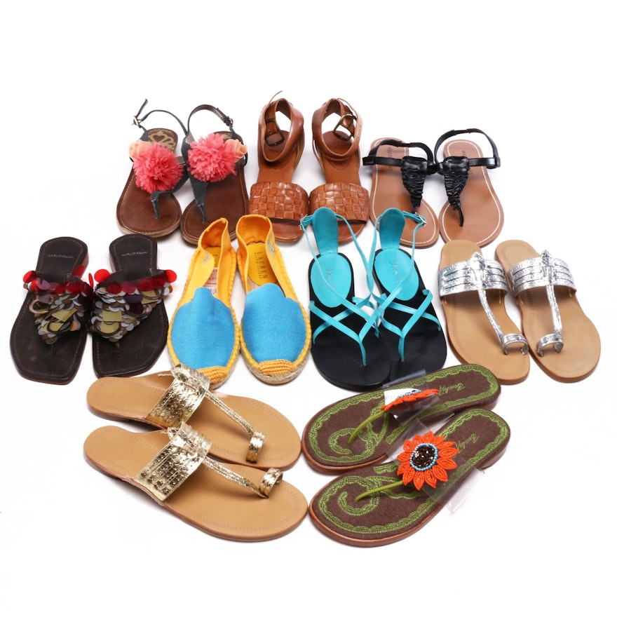 Beverly Feldman, Gianni Bini, 9 West, Lauren by Ralph Lauren and Other Sandals