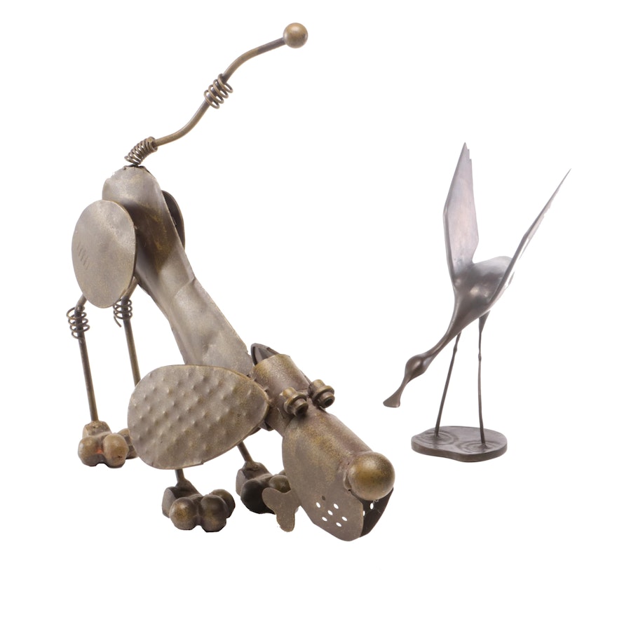 Whimsical Metal Sculptures, Mid-Late 20th Century