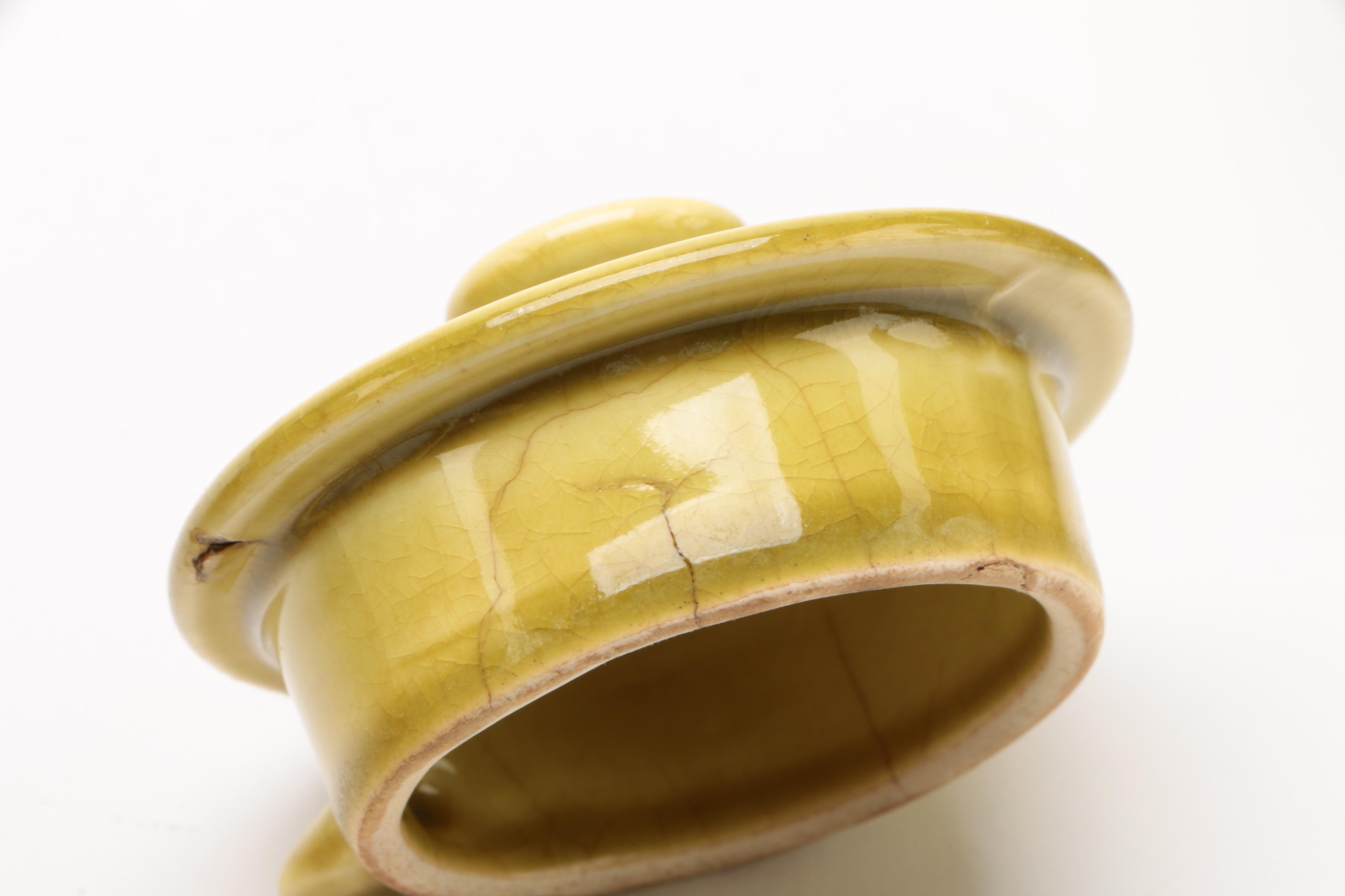 Russel Wright "American Modern" Chartreuse Ceramic Dinnerware Service for Twelve