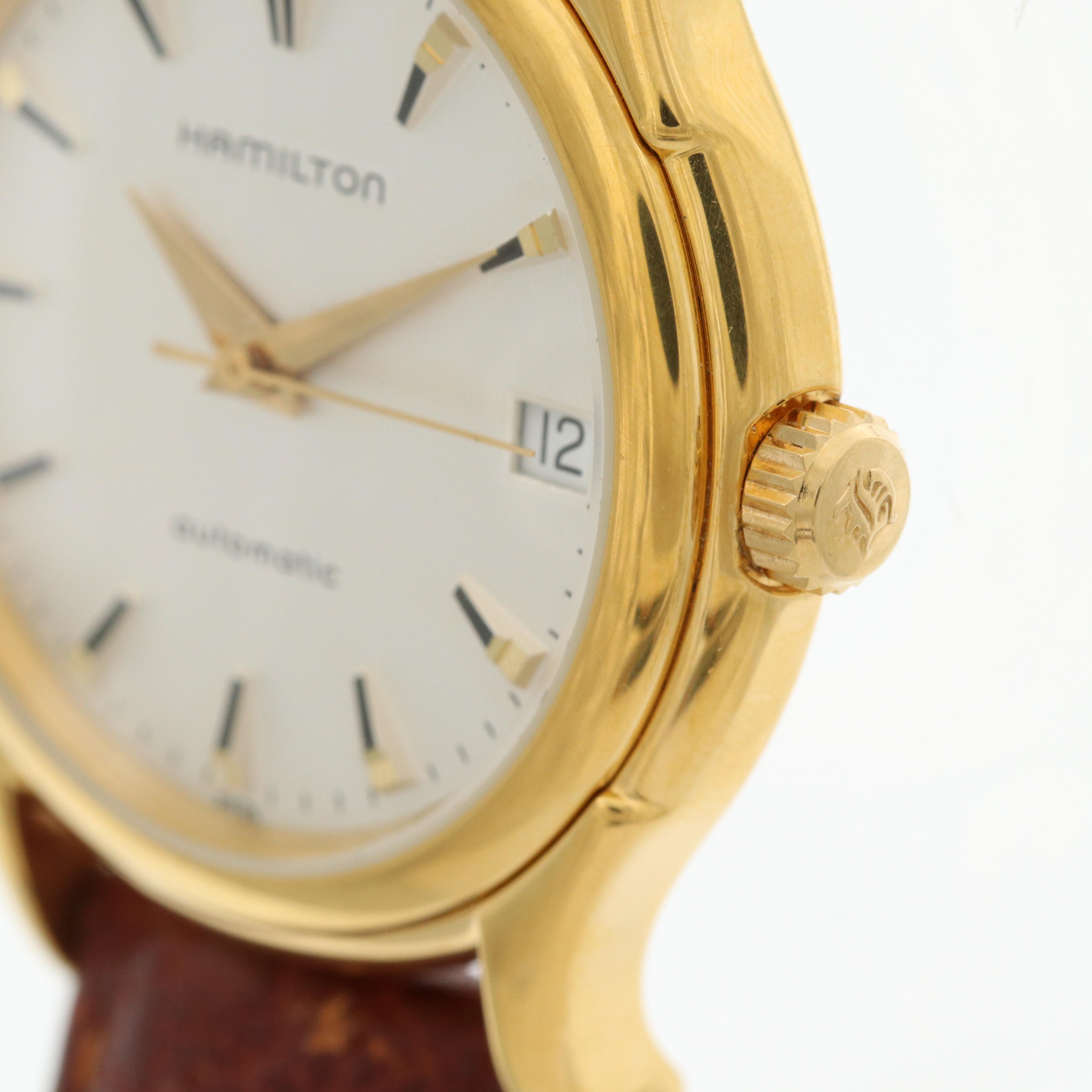 Hamilton Linwood Viewmatic Gold Tone Automatic Watch