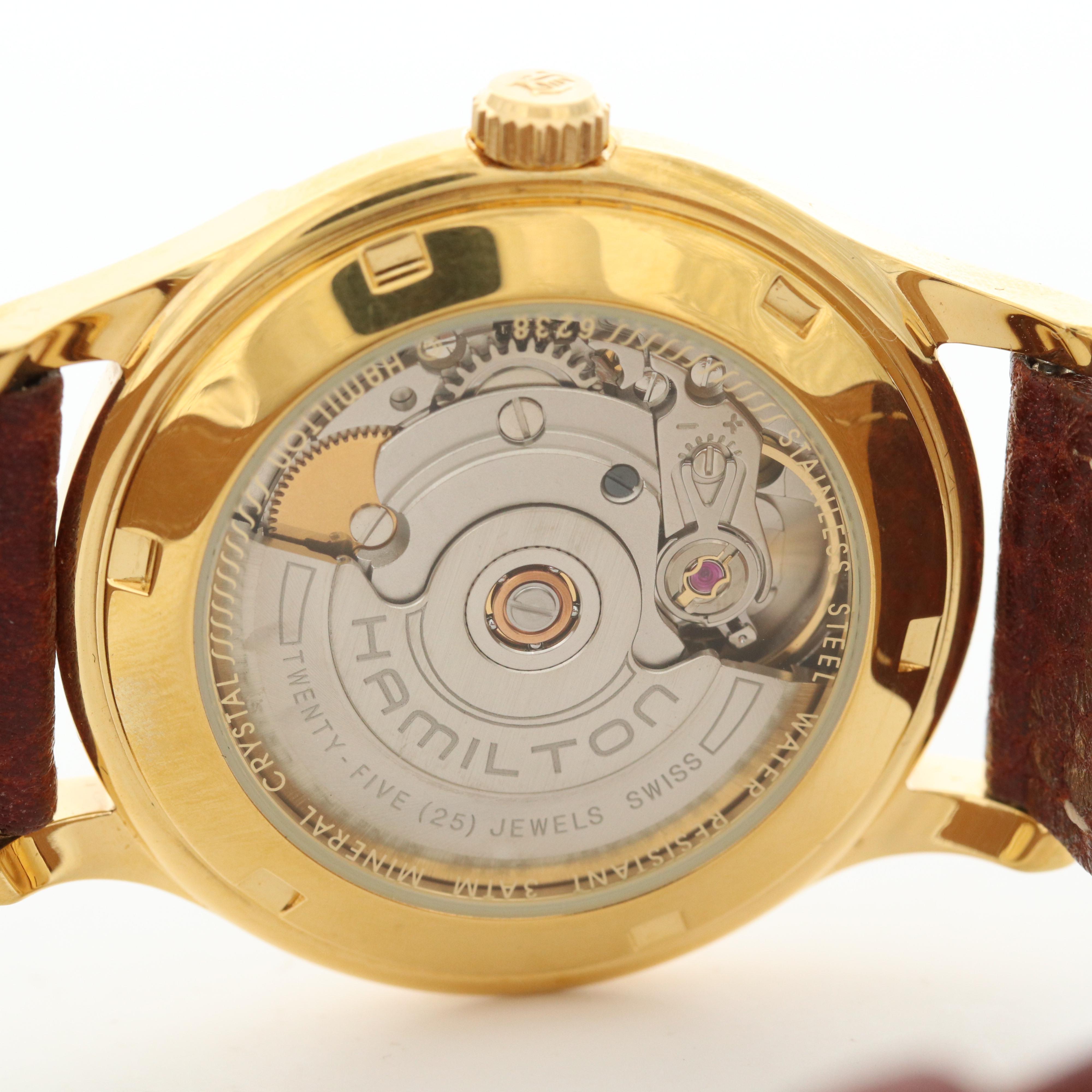 Hamilton Linwood Viewmatic Gold Tone Automatic Watch