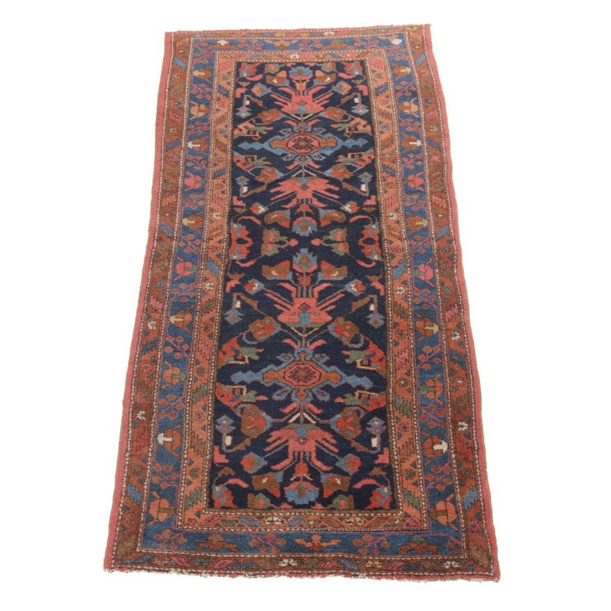 3'3 x 6'8 Hand-Knotted Persian Lilihan Rug, Circa 1920s