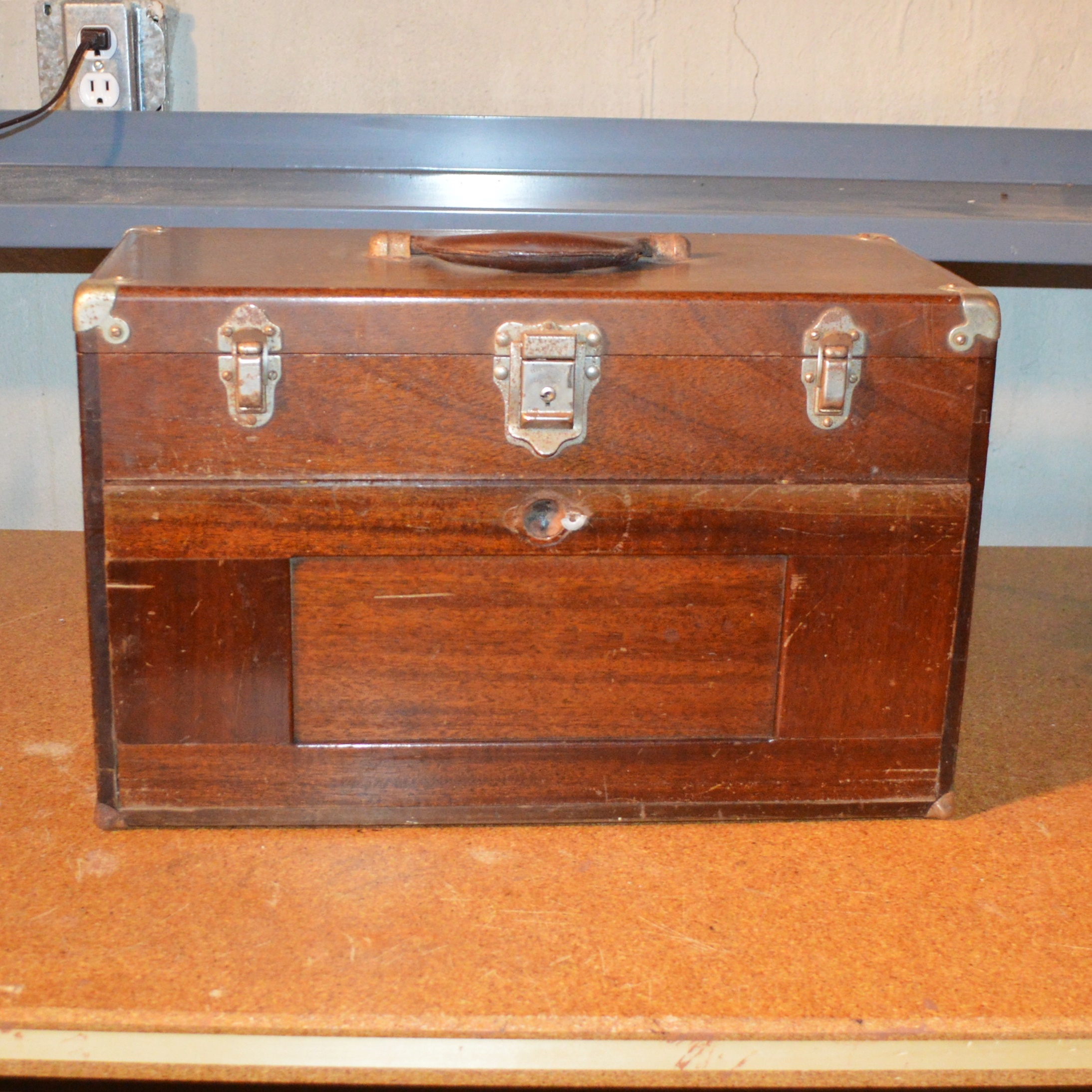 H. Gerstner & Sons Wood Tool Chest with Gauges and More