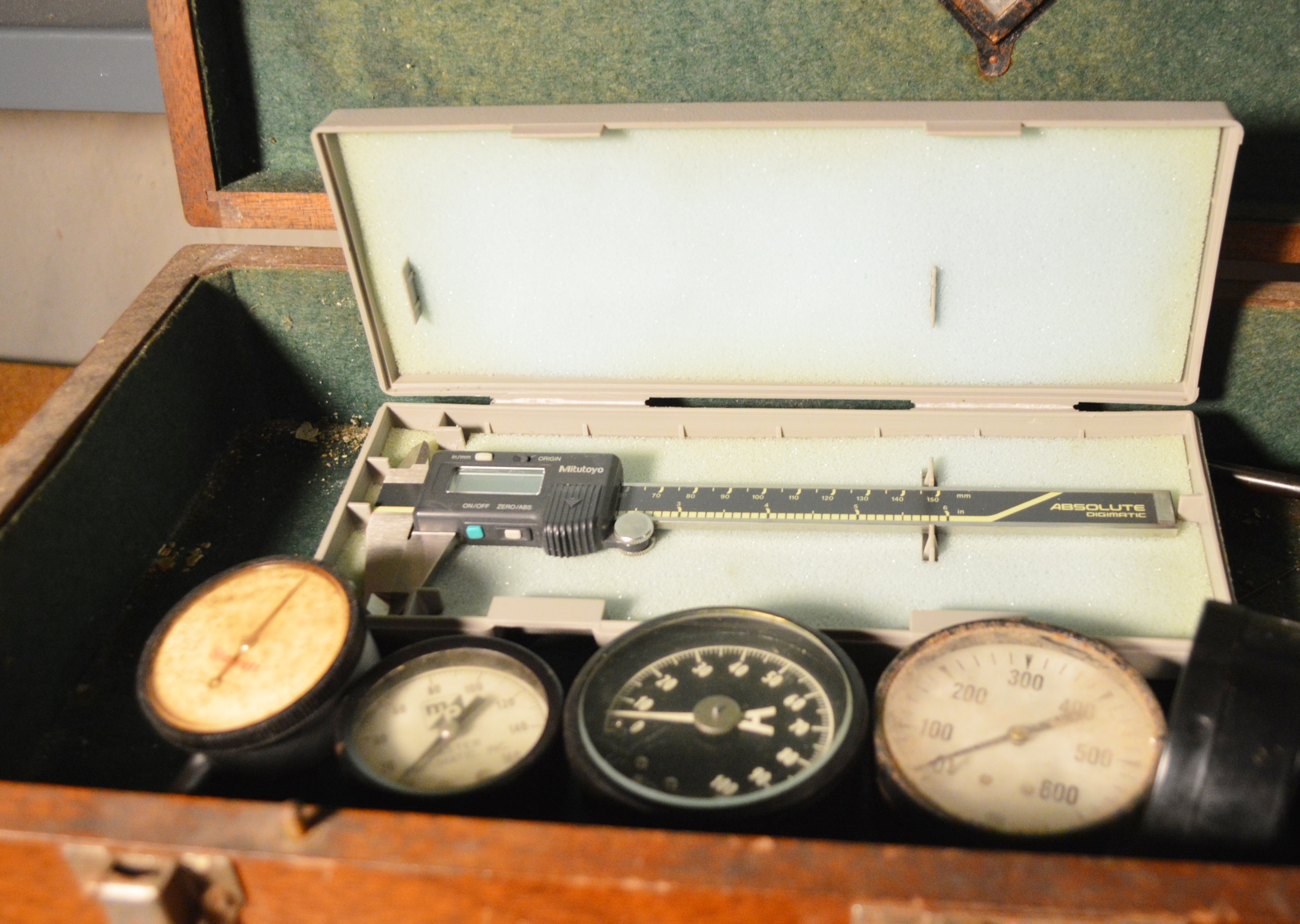 H. Gerstner & Sons Wood Tool Chest with Gauges and More