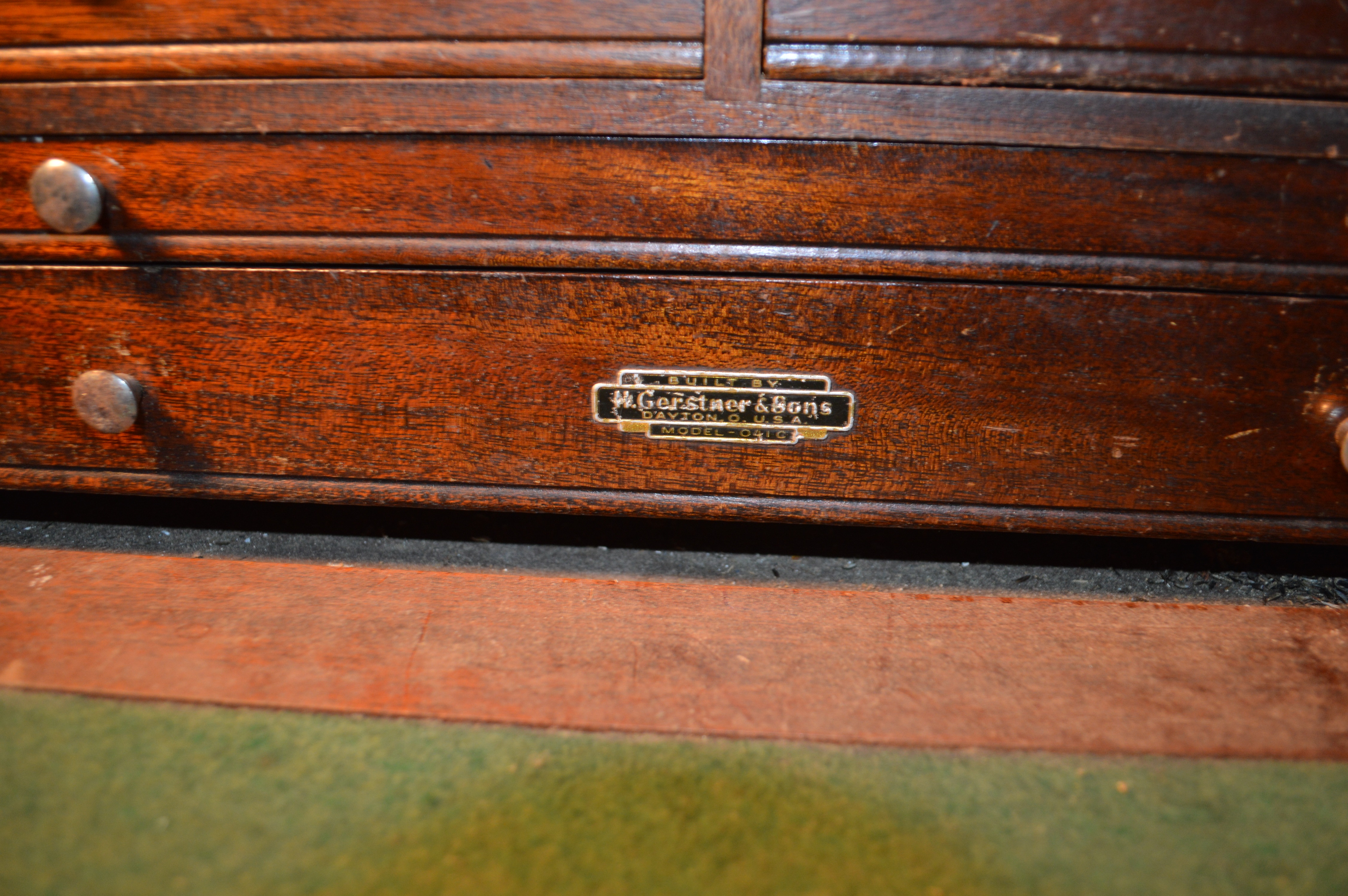 H. Gerstner & Sons Wood Tool Chest with Gauges and More