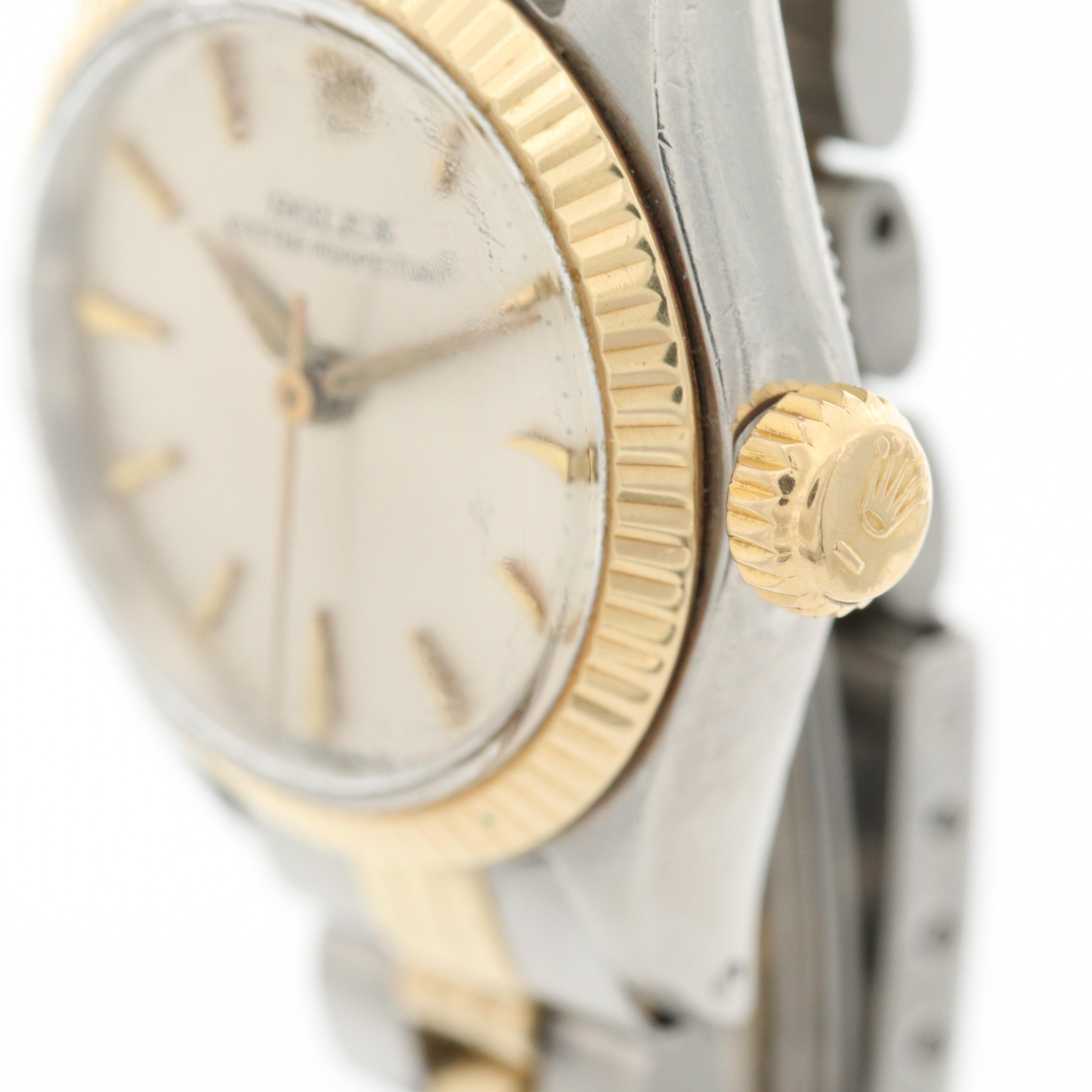 Vintage Rolex Oyster Perpetual Stainless Steel and 14K Gold Watch, 1967