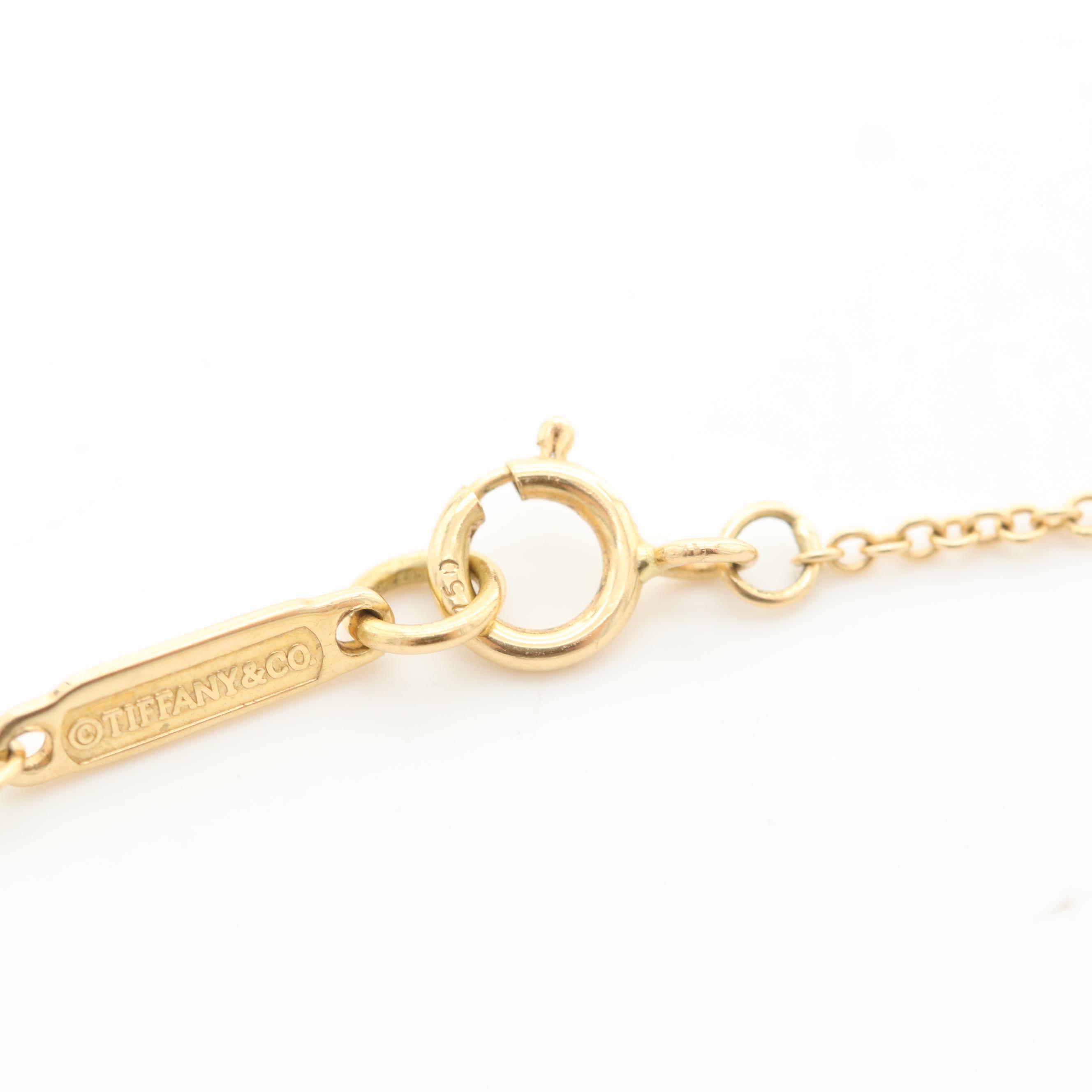 Tiffany & Co. 18K Yellow Gold Twisted Bow Necklace