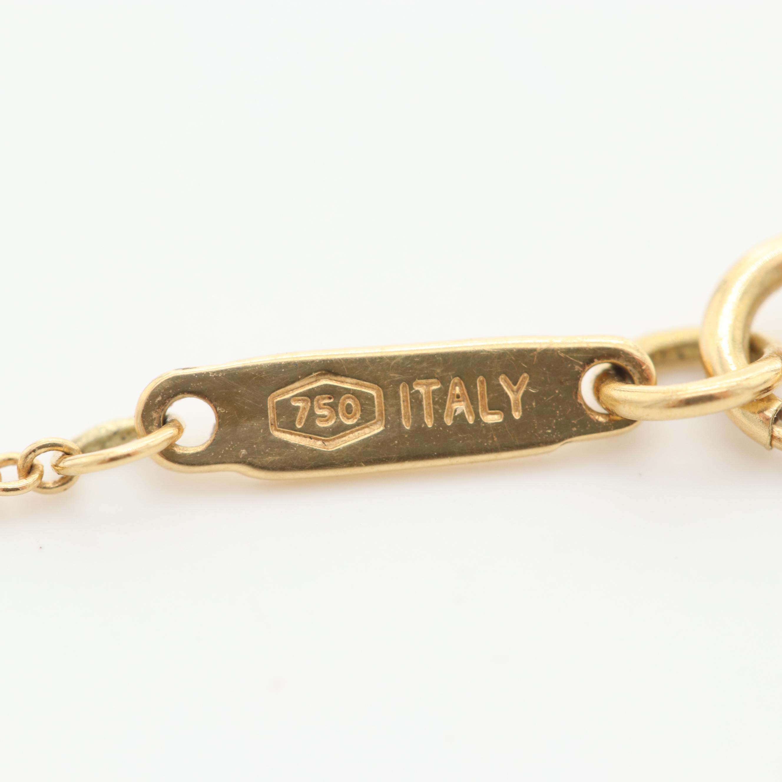 Tiffany & Co. 18K Yellow Gold Twisted Bow Necklace