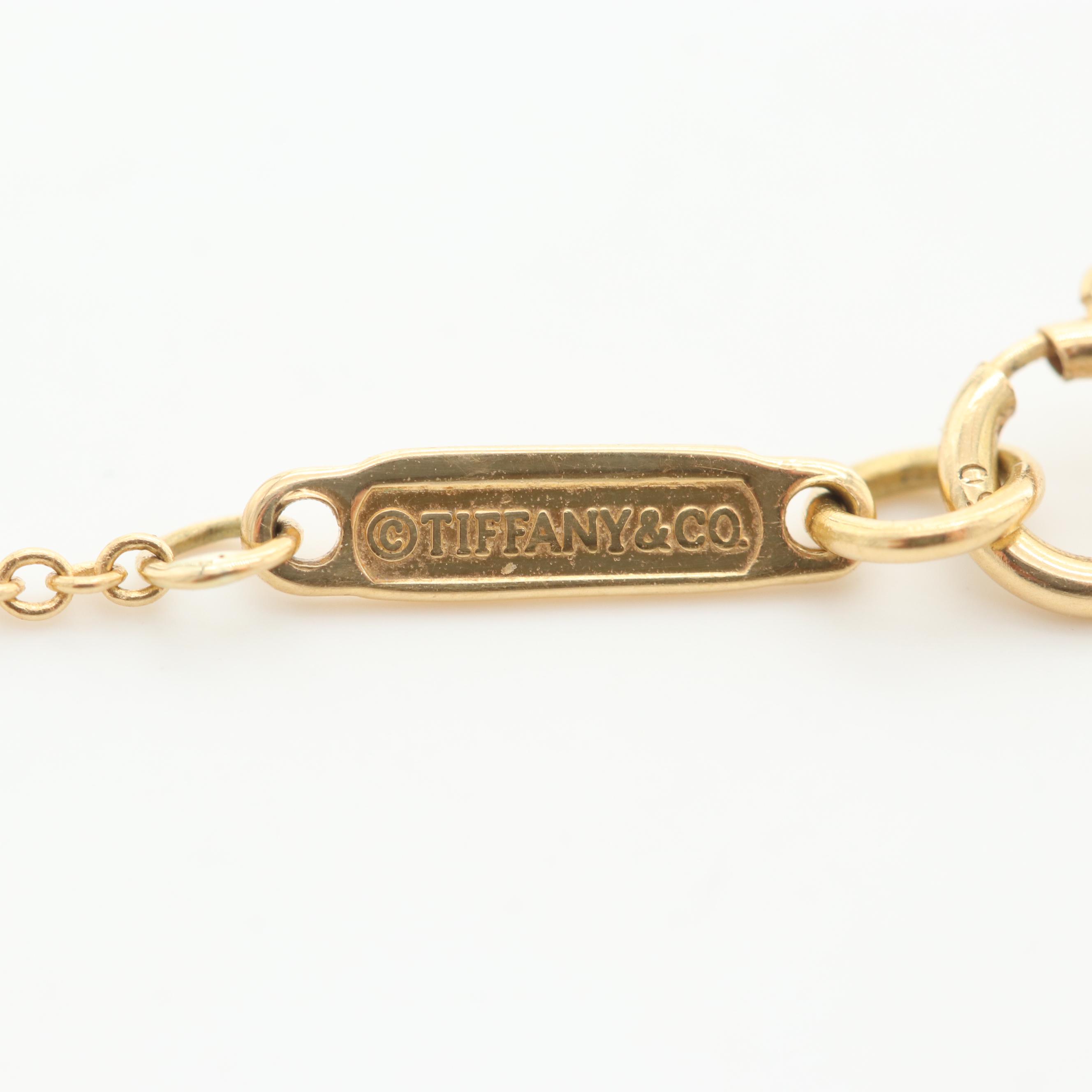 Tiffany & Co. 18K Yellow Gold Twisted Bow Necklace