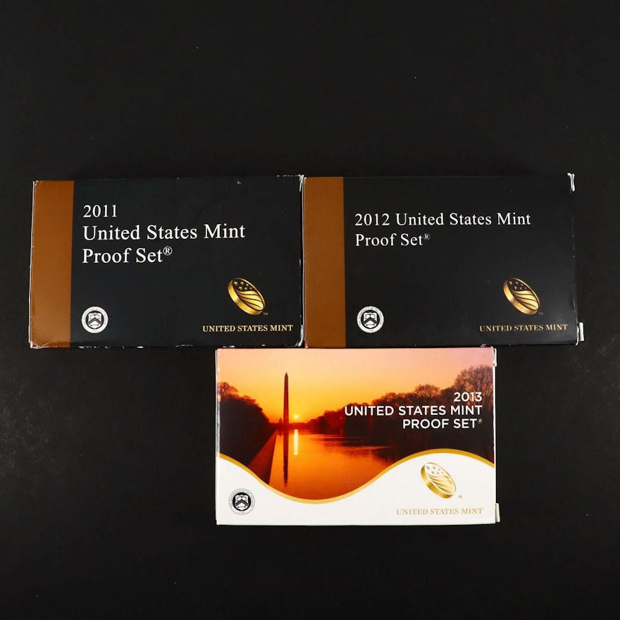 Three U.S. Mint Proof Sets Including a Key Date 2012