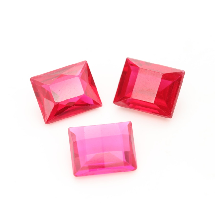 Loose 19.46 CTW Synthetic Ruby Gemstones