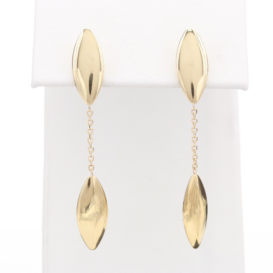 14K Yellow Gold Dangle Earrings