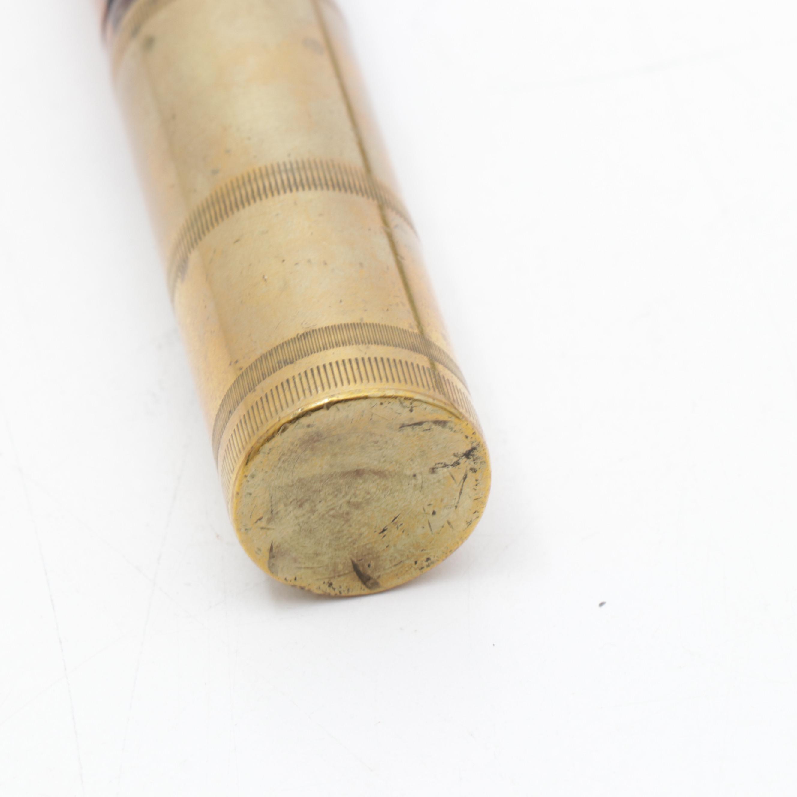 Civil War Era Rosewood Fife with Pewter Cheater Mouthpiece and Drum Stick