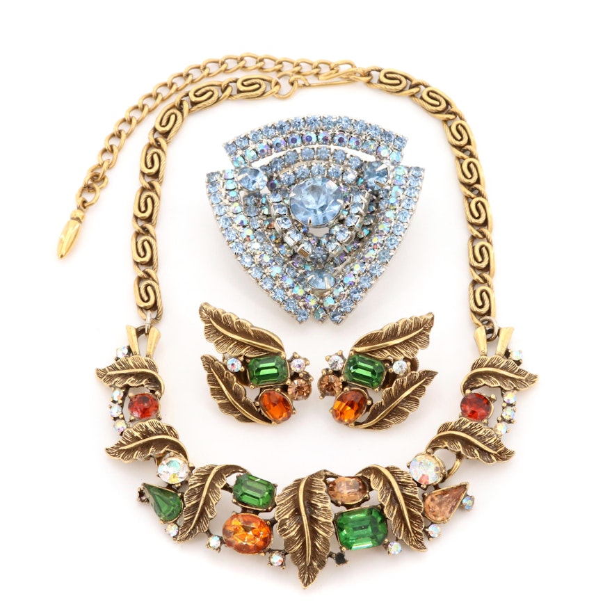 Vintage Rhinestone Jewelry Featuring Coro and Weiss