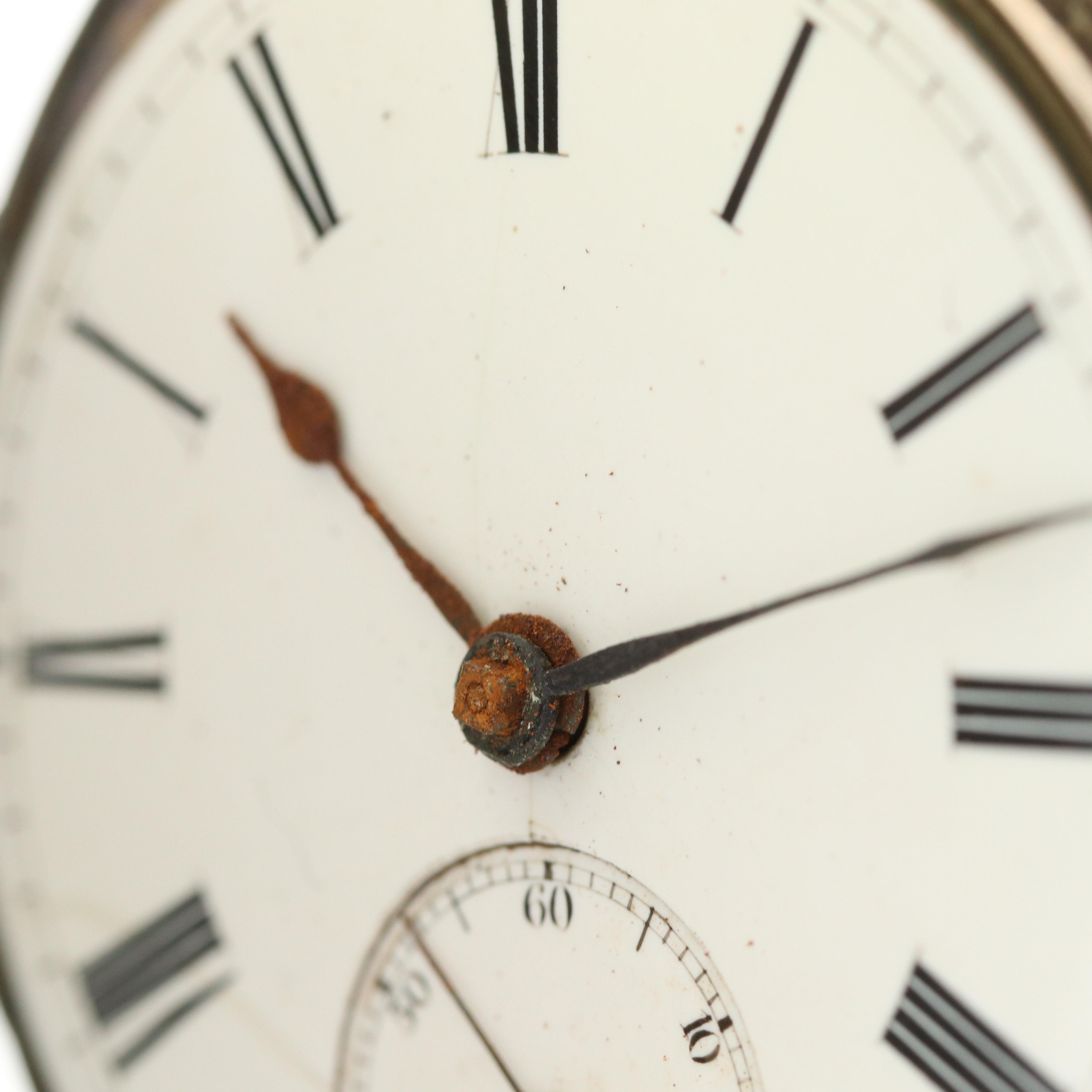 Antique William Ehrhardt Fusee Sterling Silver Hunter Case Pocket Watch