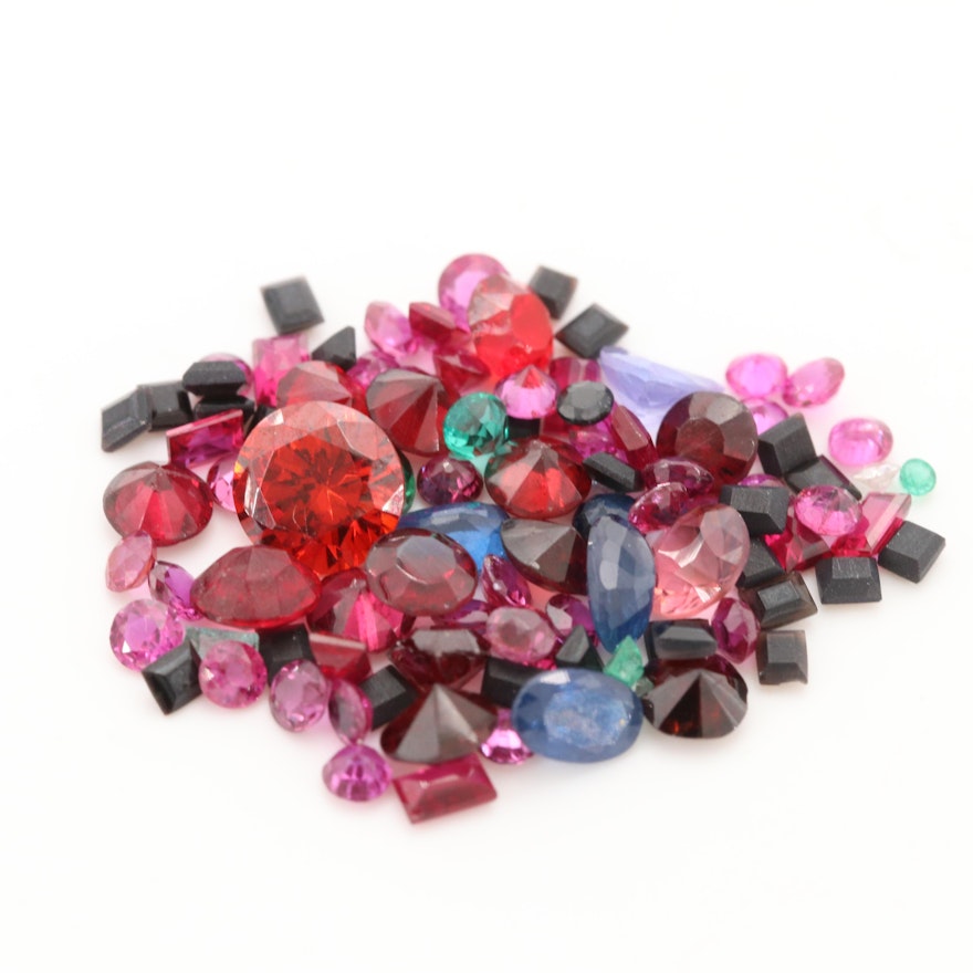 Loose 11.35 CTW Gemstone Assortment Including Rubies and Garnets