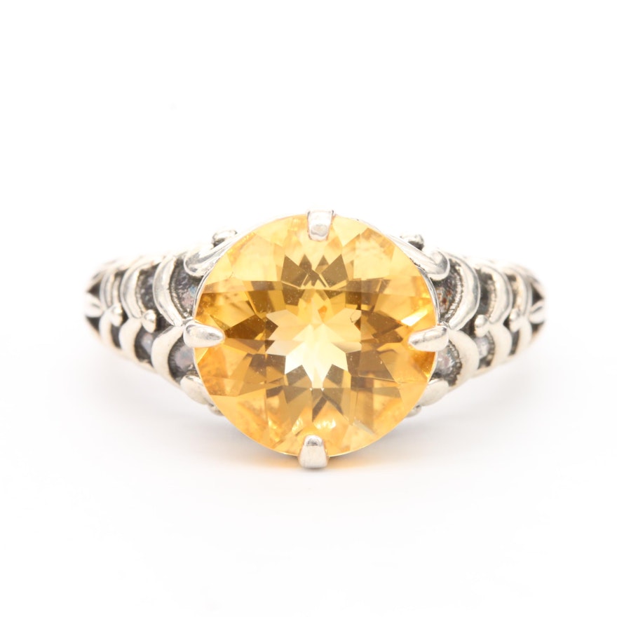 Sterling Silver Citrine Ring