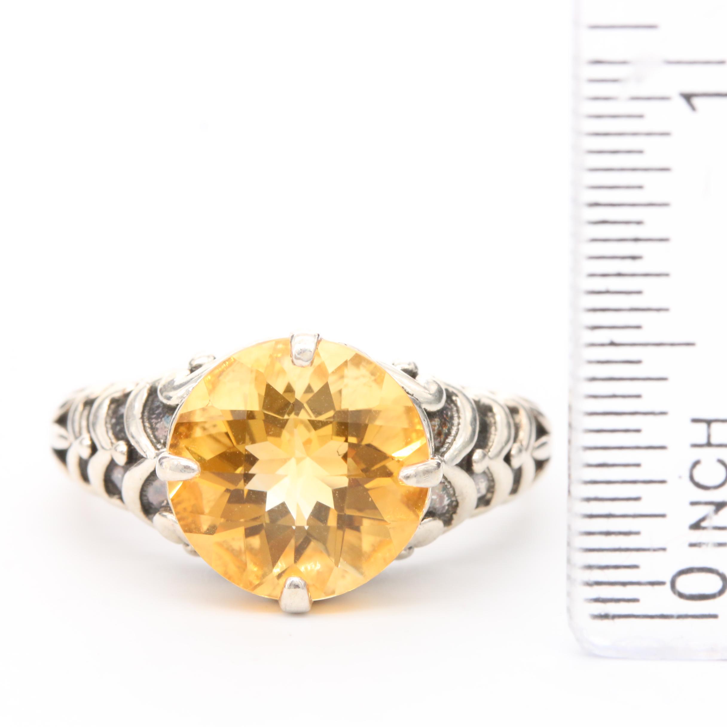 Sterling Silver Citrine Ring