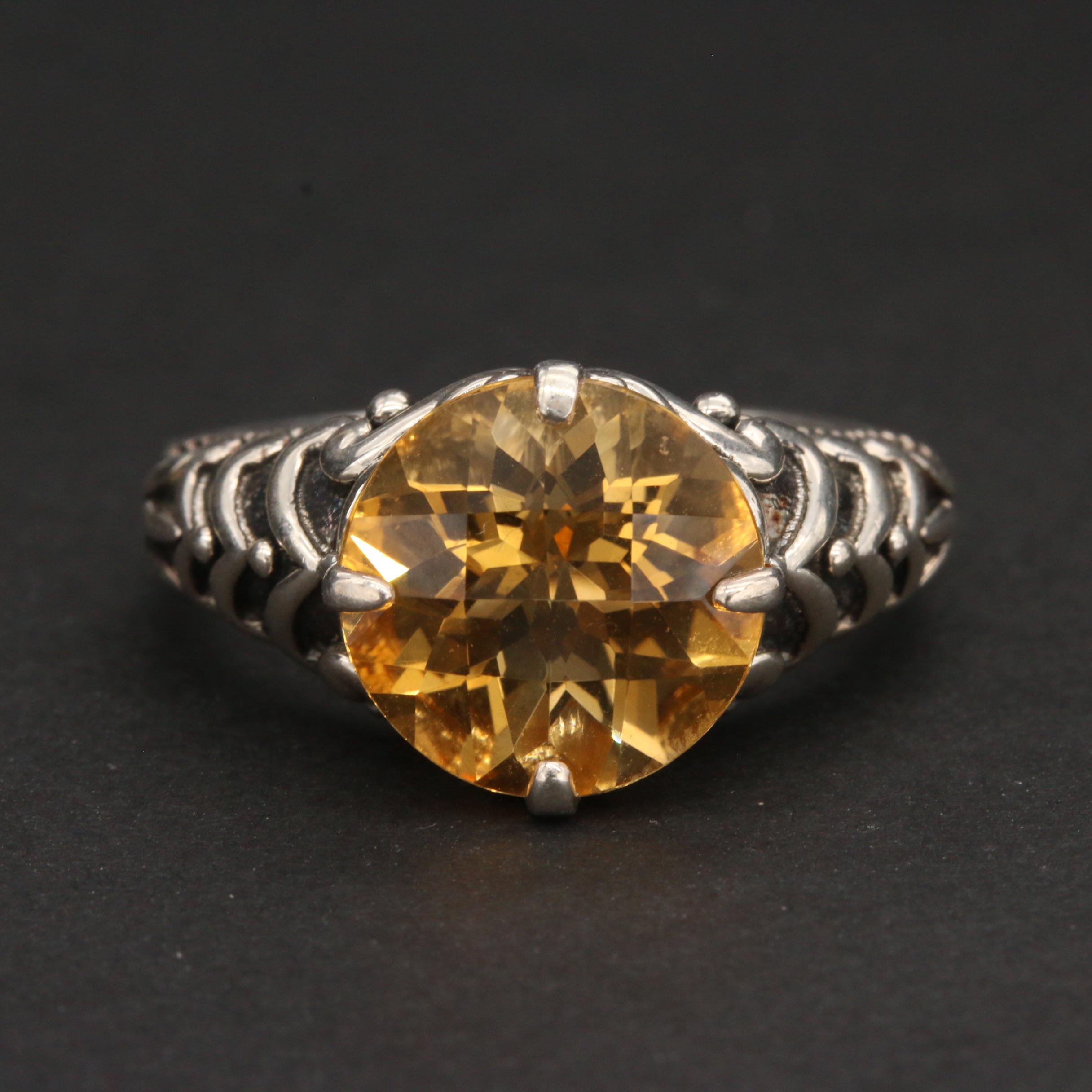 Sterling Silver Citrine Ring