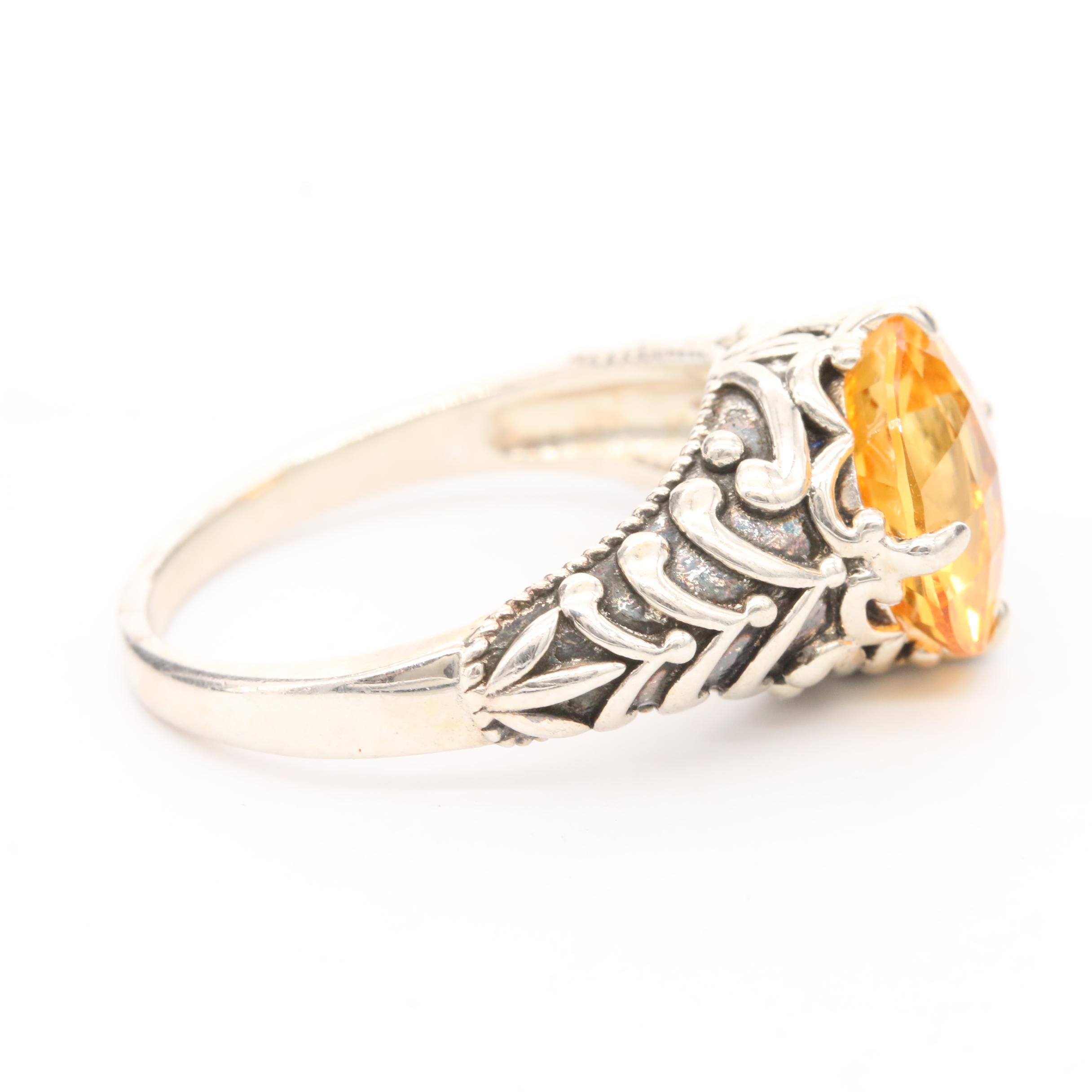 Sterling Silver Citrine Ring
