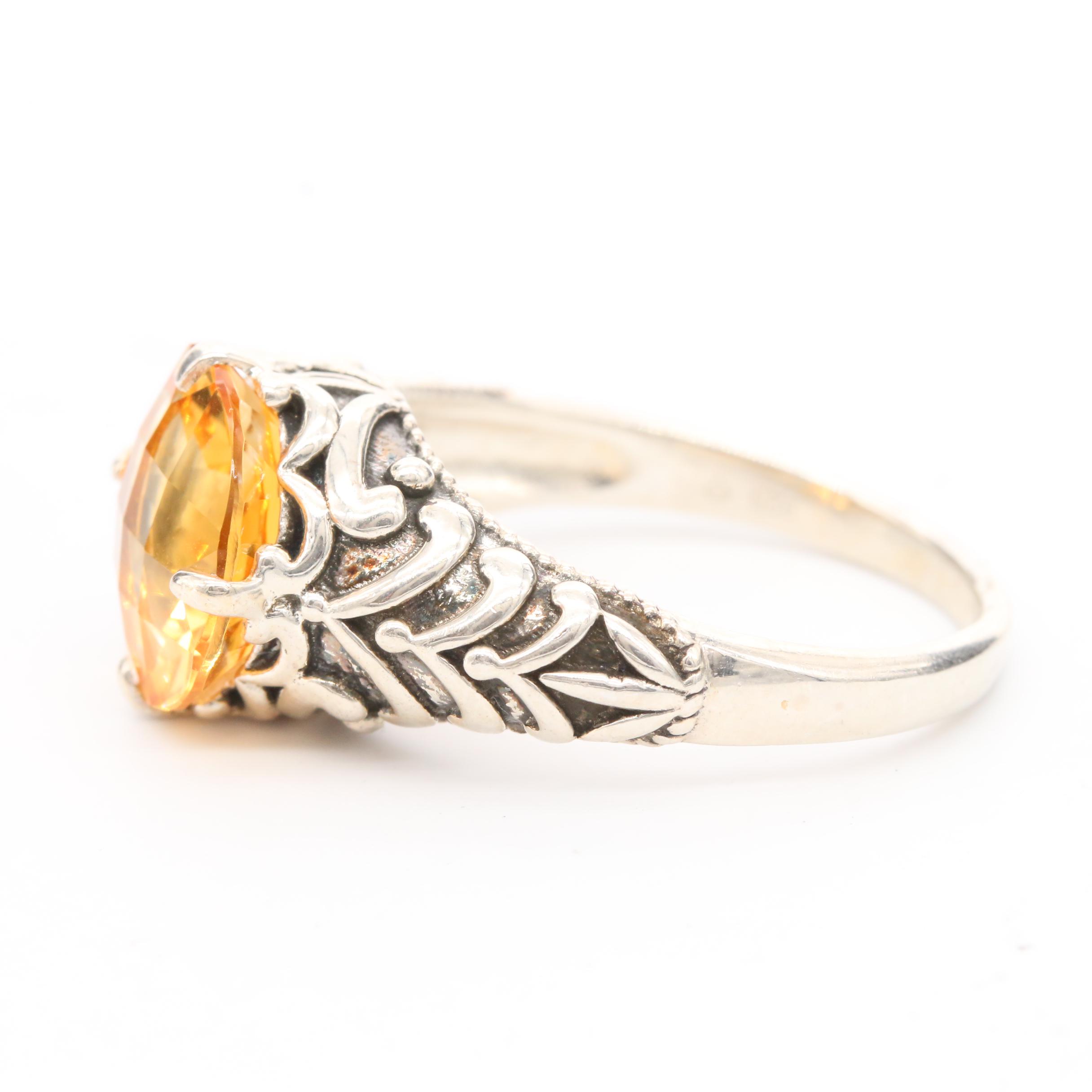 Sterling Silver Citrine Ring