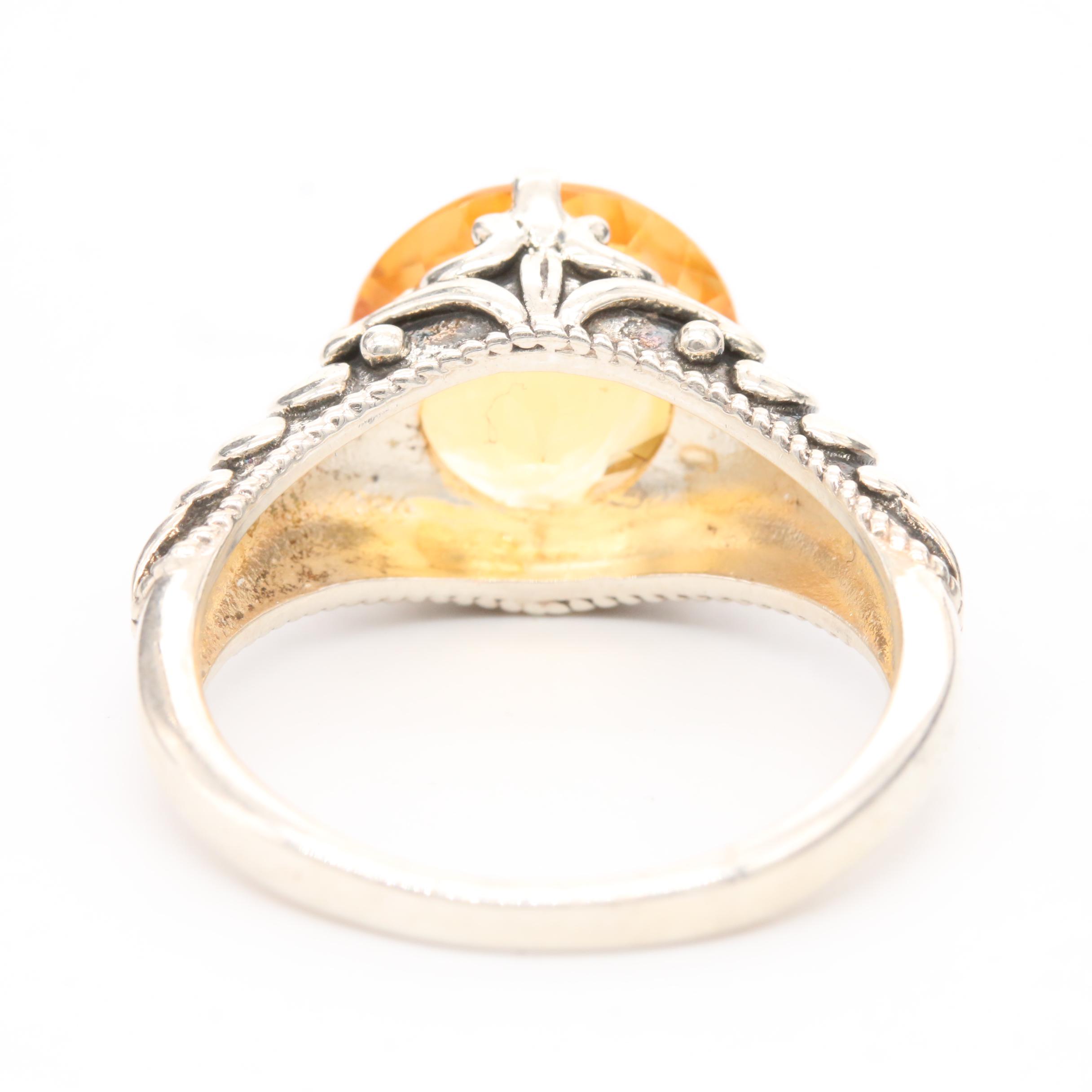 Sterling Silver Citrine Ring
